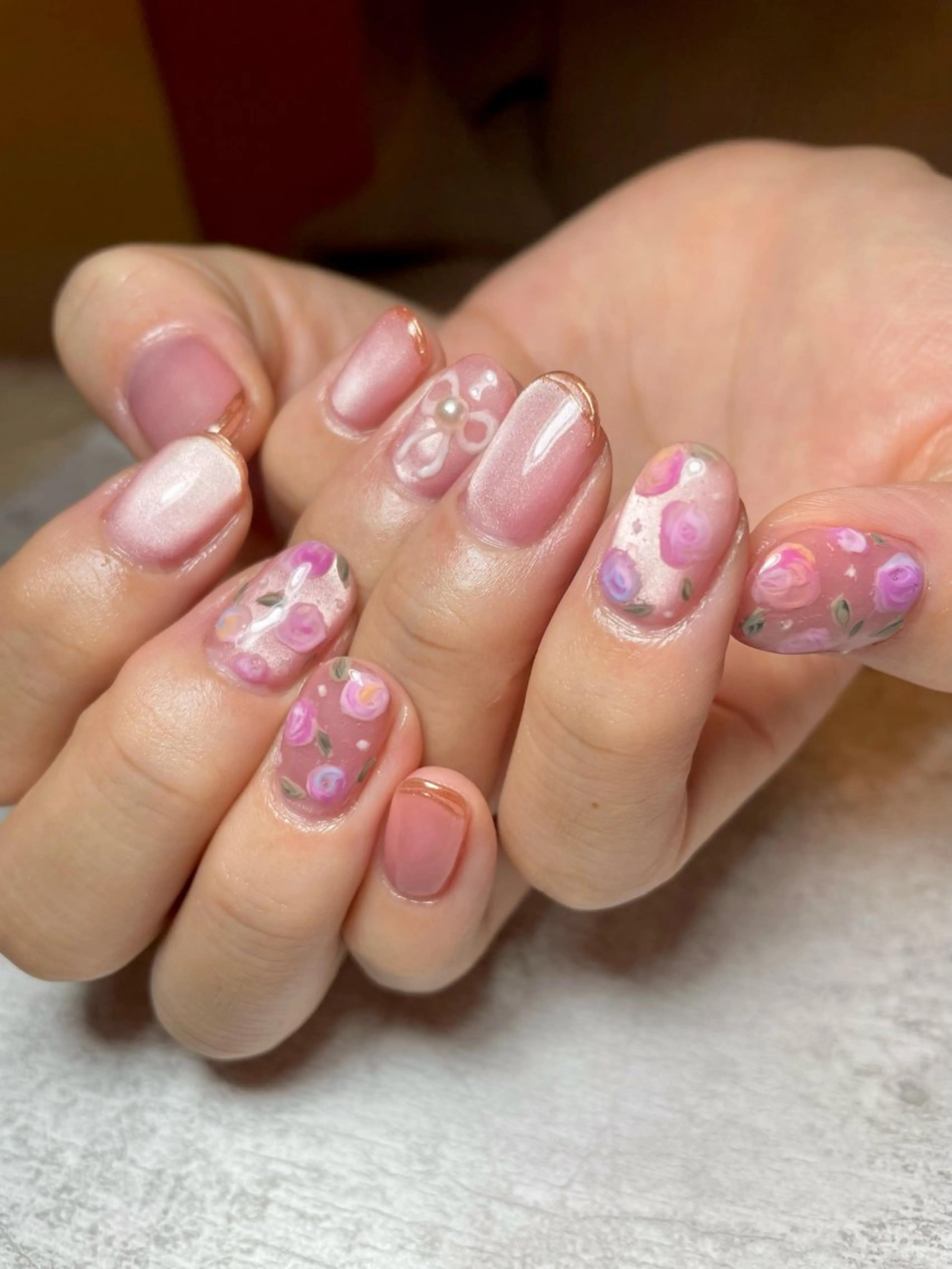 ネイル アートネイル マグネットネイル リボン BEAUTY GARDEN 【nail salon unseul】所属・nana .のネイルデザイン