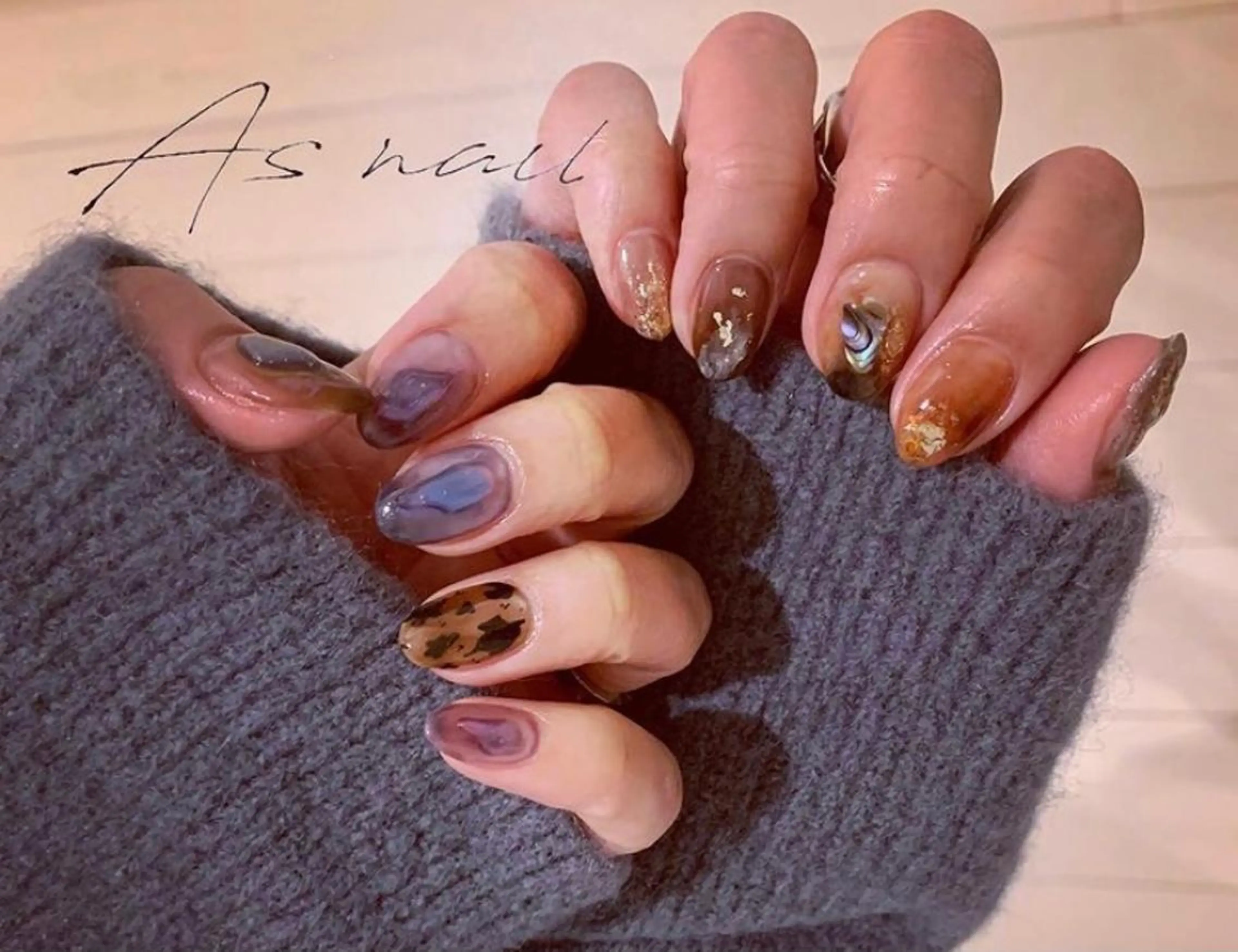 《Jrネイリスト》オフ無ハンドネイルフリーデザイン⭐︎持込みデザイン可の写真