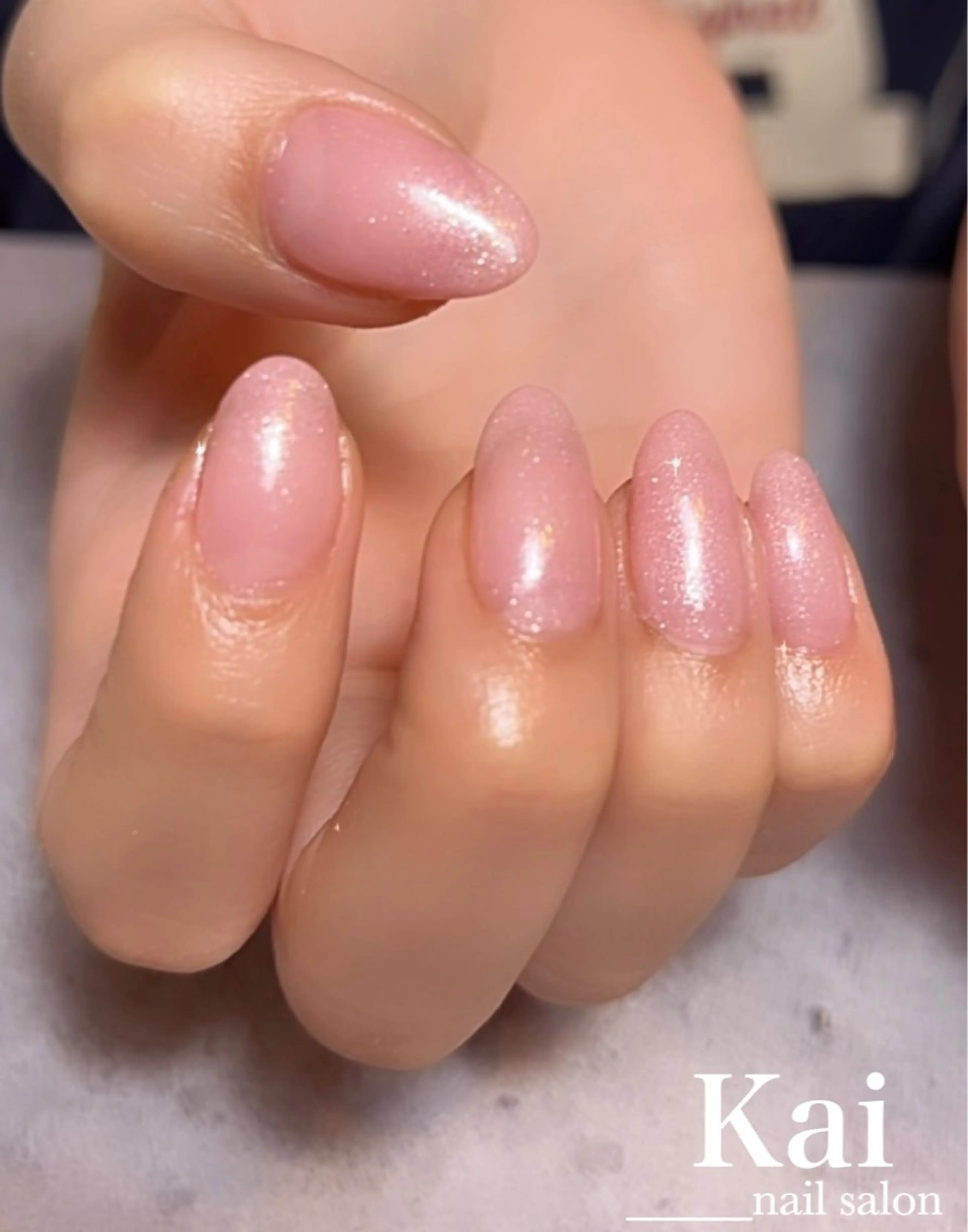 ネイル オーロラネイル 成人式 ガーリー 韓国ネイル ラメ(グリッター) ハンドネイル Kai  nail Mayukoのネイルデザイン