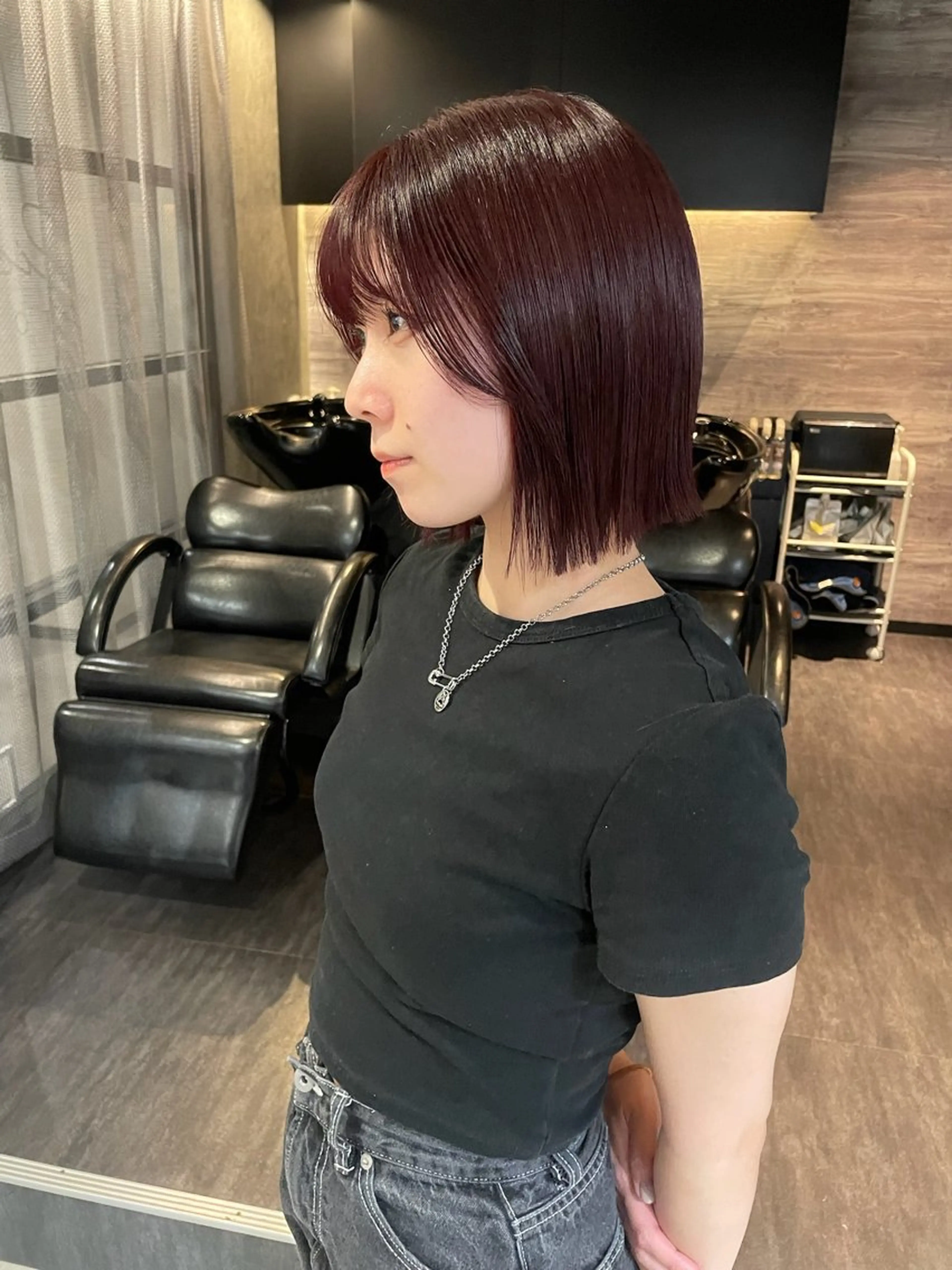 ⋱⋰ ⋱⋰ ⋱⋰ ⋱⋰ ⋱⋰ ⋱⋰ ⋱⋰ ⋱⋰ ⋱⋰ 艶々ケアカラー＋cut＋long price 550~2200の写真