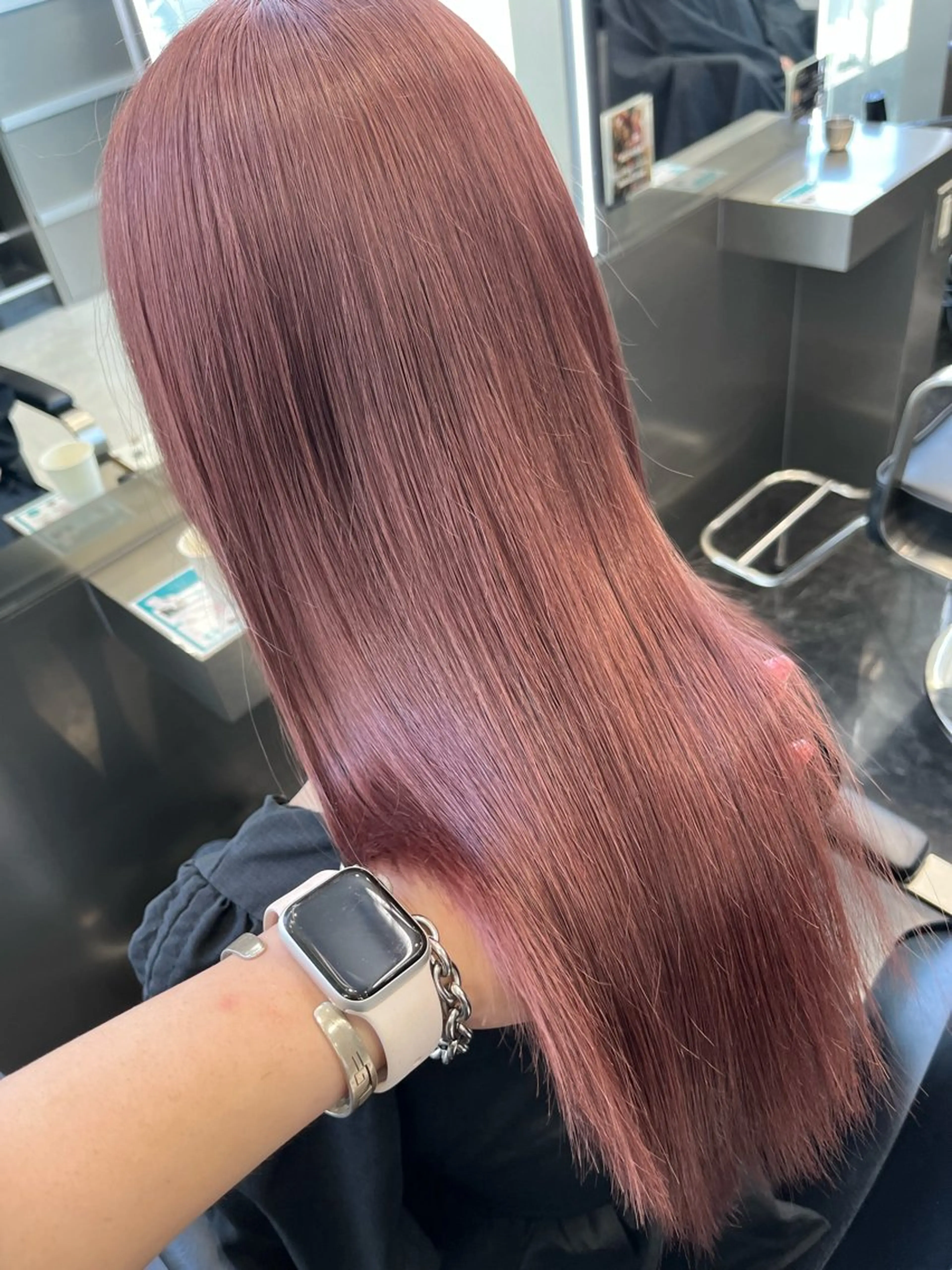 セミロング カラー ヘアアレンジ ヘアカラー トリートメント ヘアセット ハイトーン/透明感 髪質改善/rinaのヘアスタイル