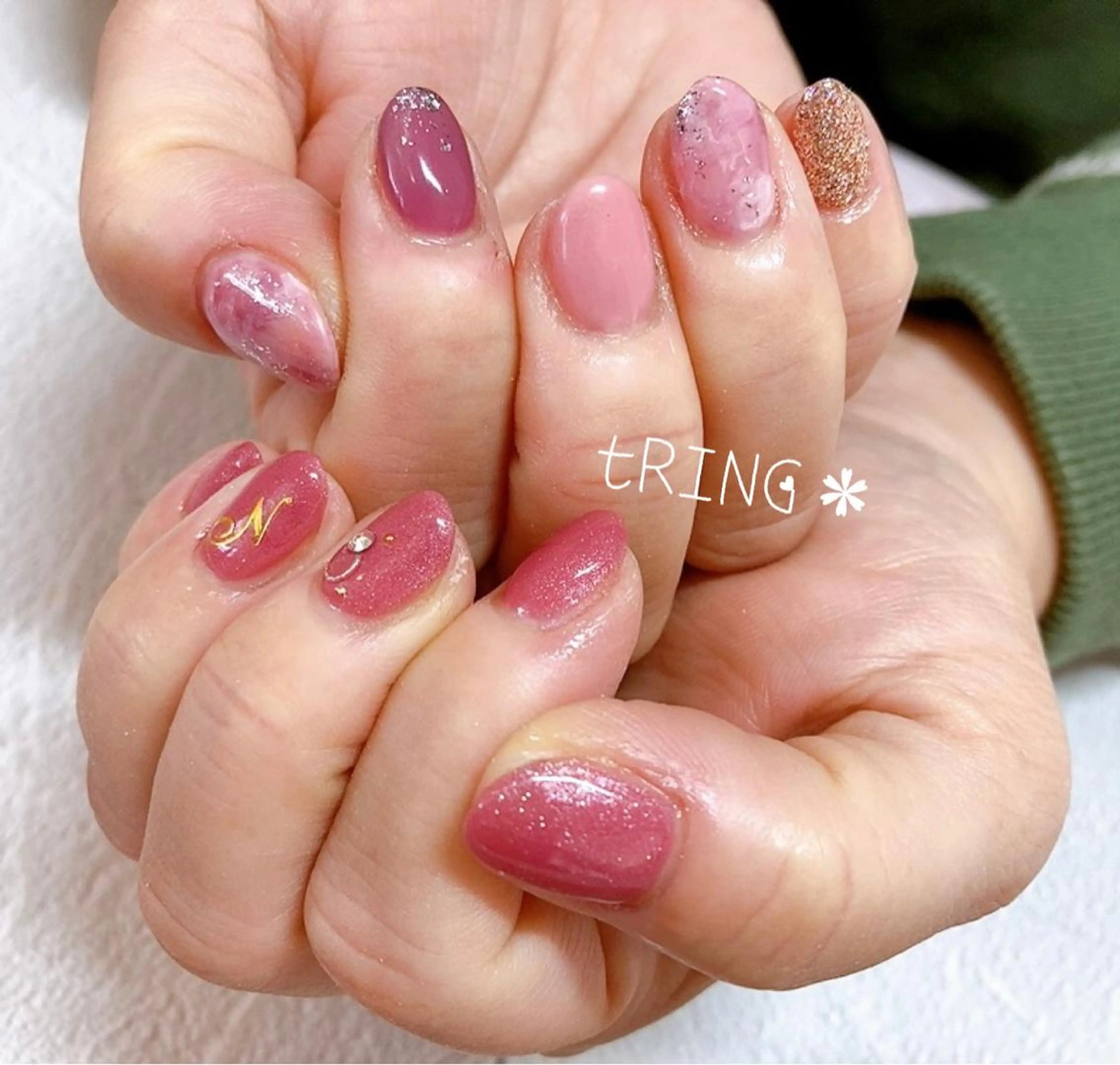 ネイル ハンドネイル tRING＊ しいの木台のネイルデザイン