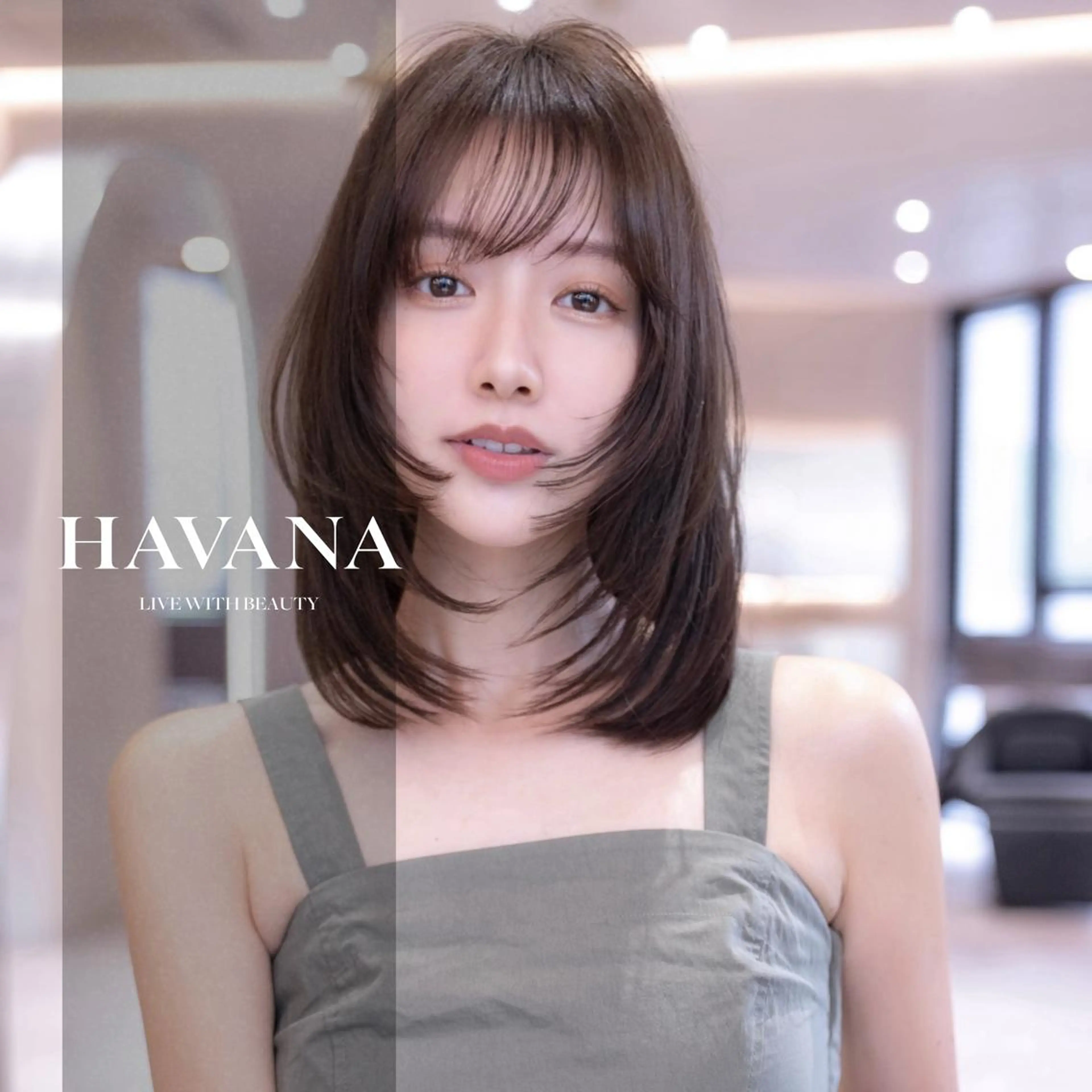 ミディアム カラー カット ヘアカラー トリートメント １HAVANA.渋谷 【レイヤー/韓国】のヘアスタイル