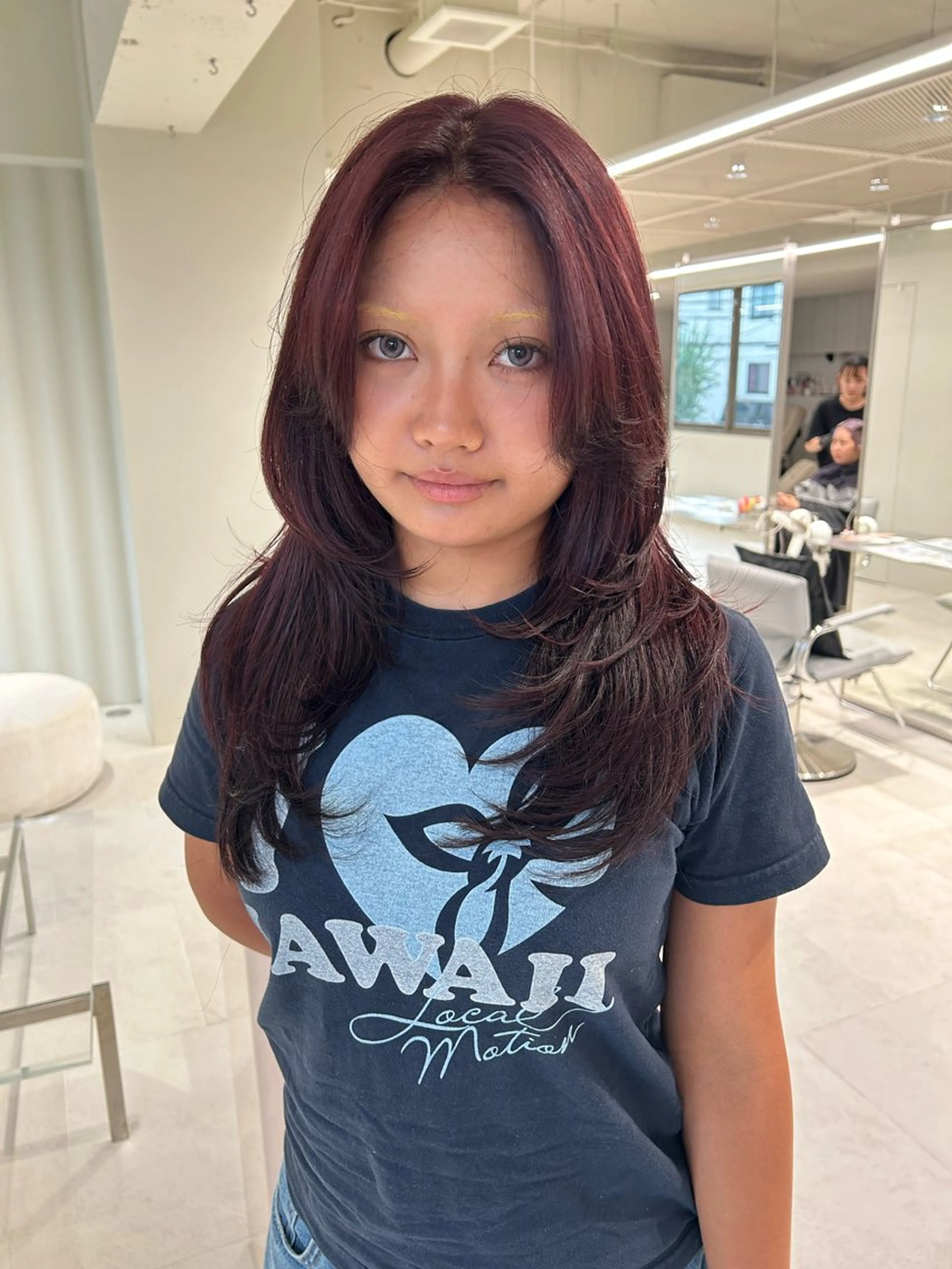 ロング カラー ブリーチ レイヤーカット カット ヘアカラー ショートカット募集中 /NAGISAのヘアスタイル