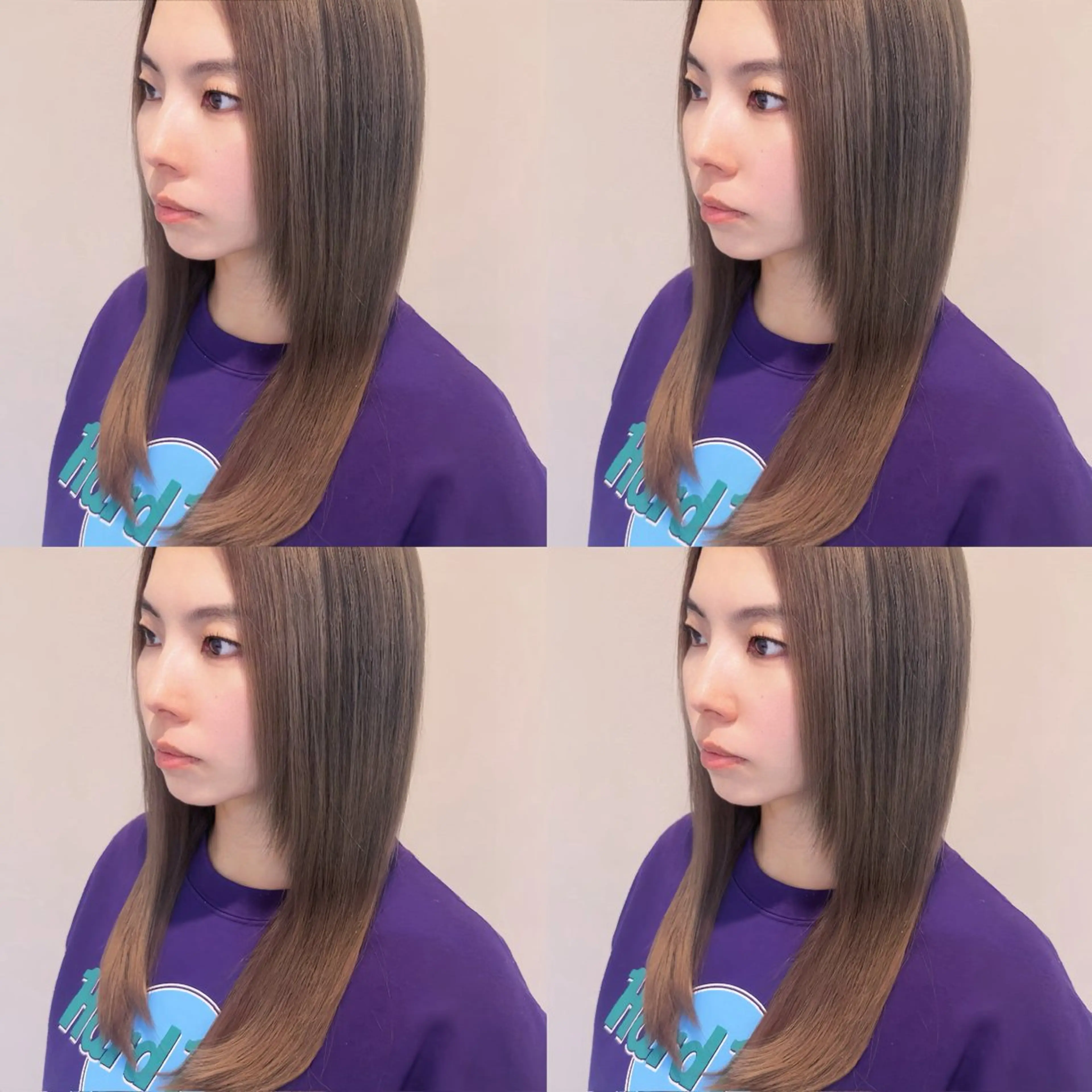 ミディアム カラー ブリーチ ケアブリーチ 透明感カラー トリートメント 錦糸町駅前サロン🎀 髪質改善千早のヘアスタイル