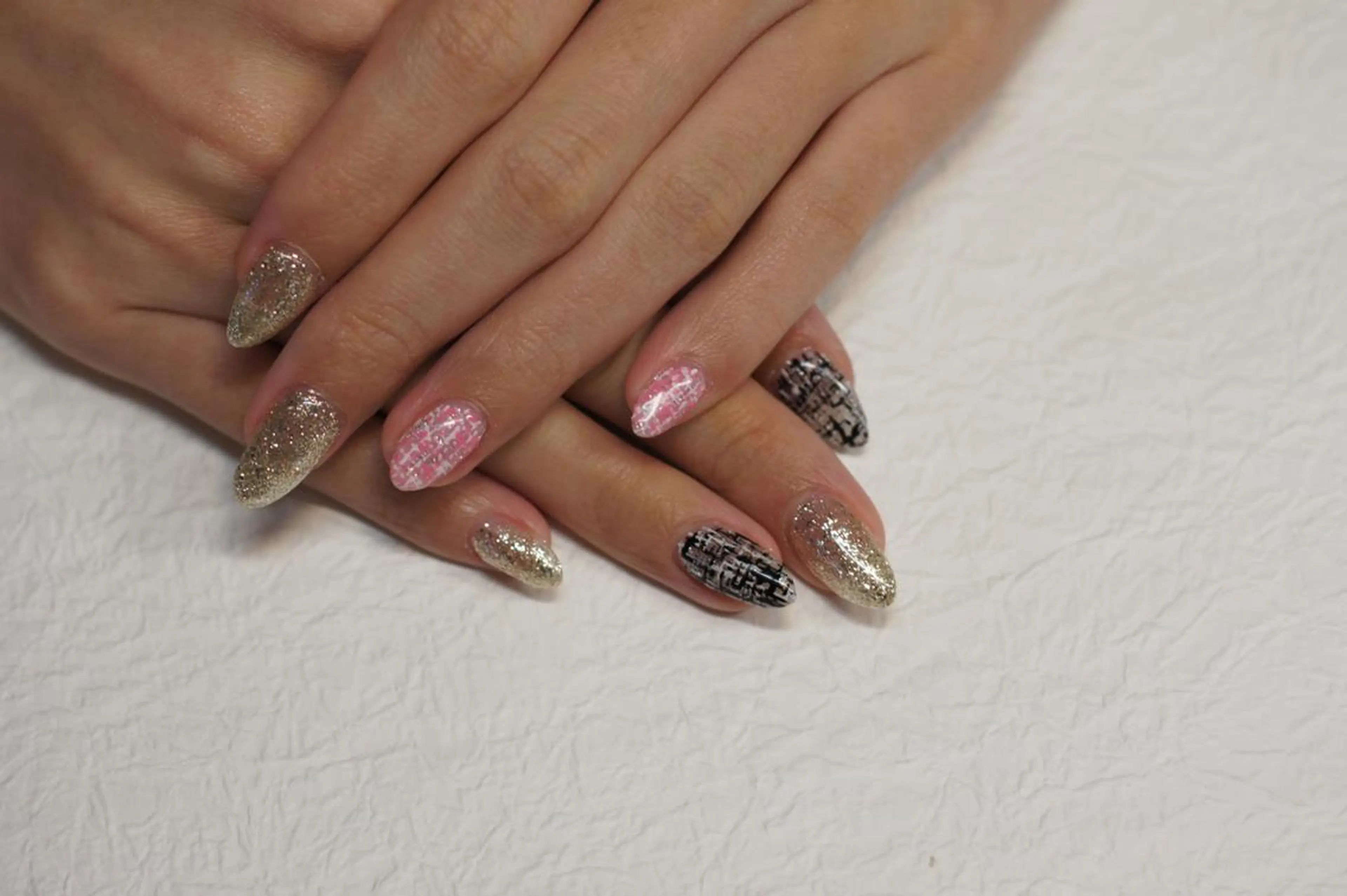 ネイル ツイードネイル nails muu まゆのネイルデザイン