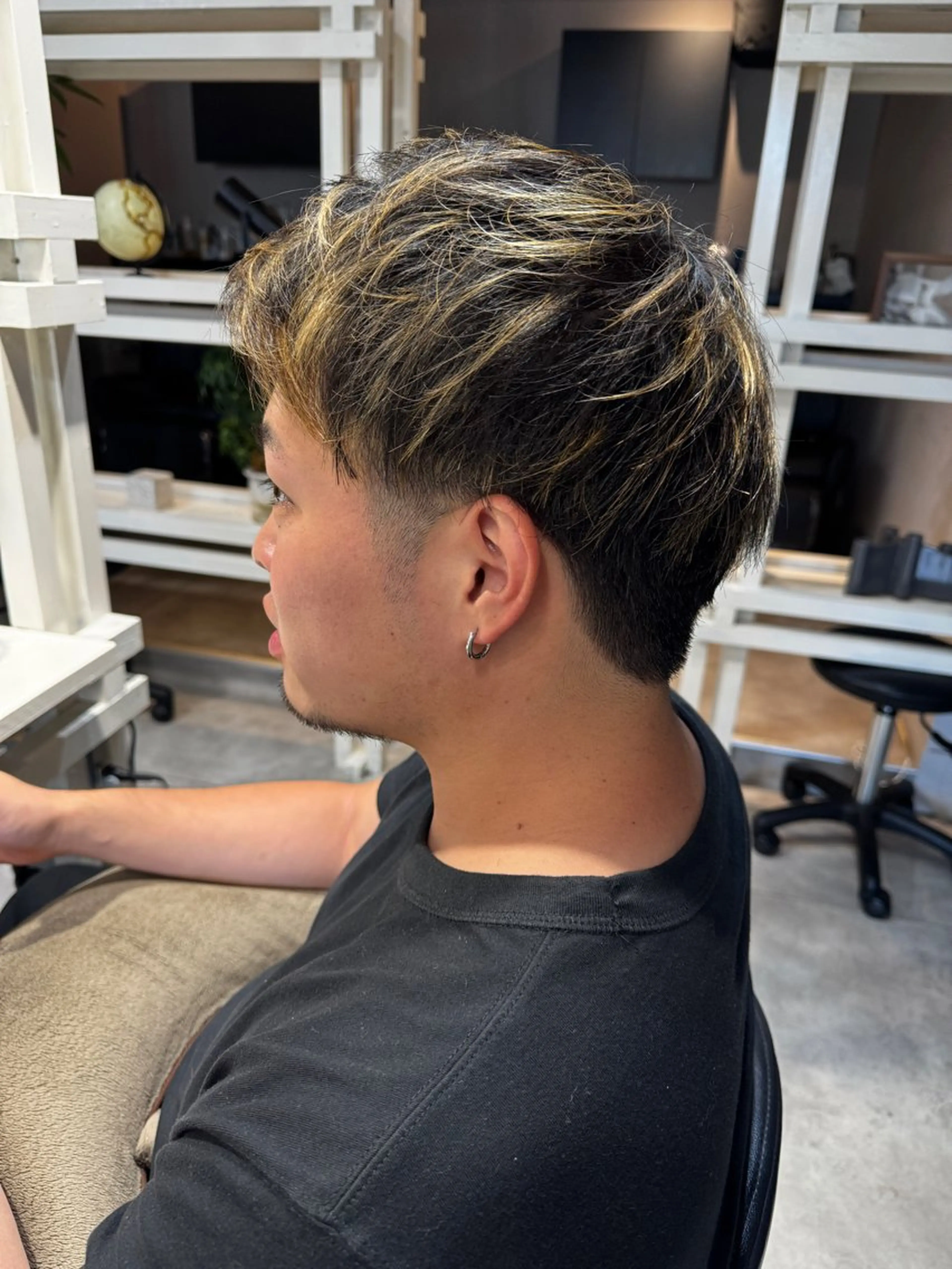 ショート カラー メンズ メンズメッシュ メッシュ カット ヘアカラー トリートメント ヘアセット Dxxxx III所属・女性目線の大人 メンズ*Ayakaのヘアスタイル