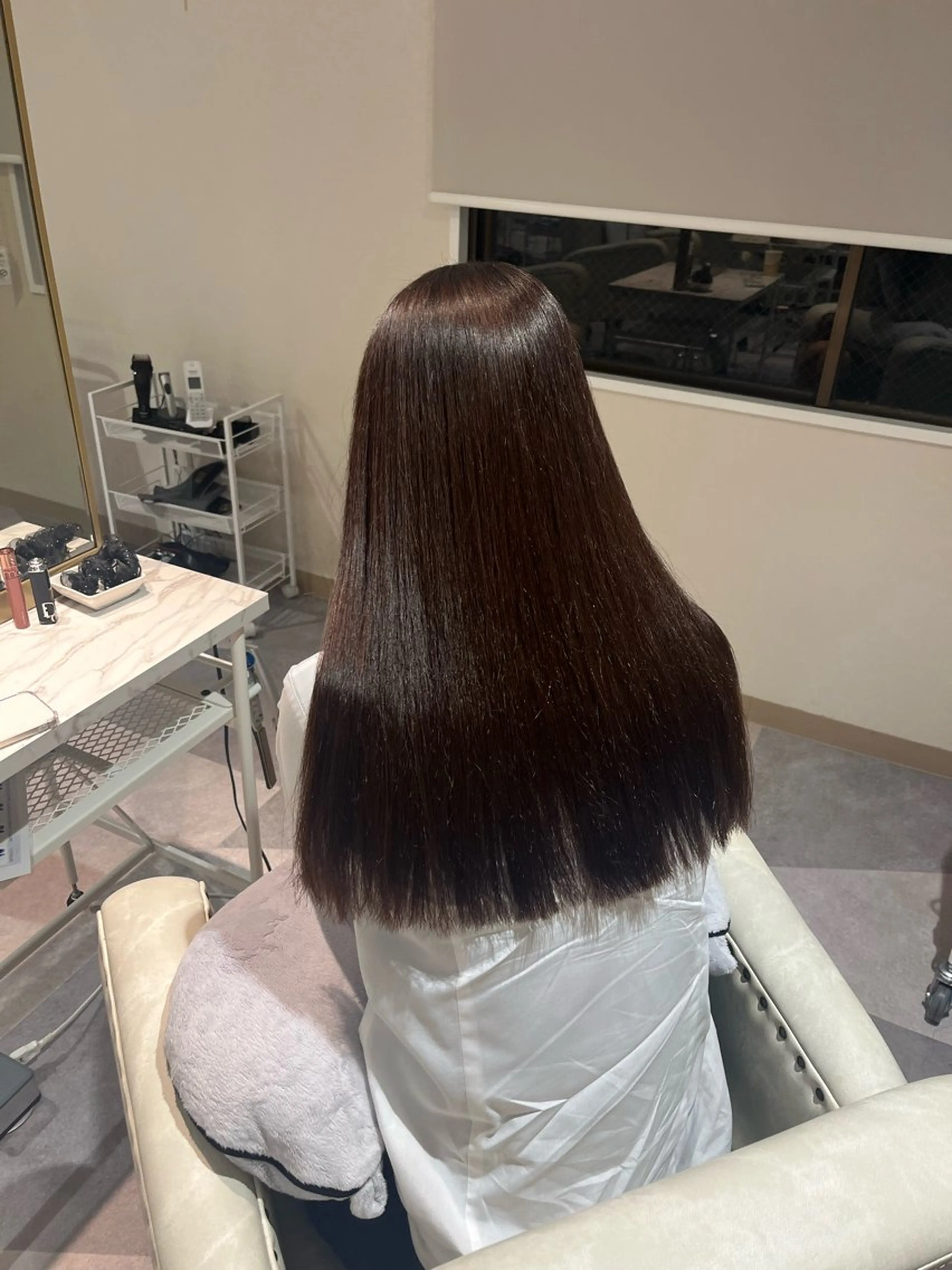 ロング 縮毛矯正 hair design emii.所属・河野 未空のヘアスタイル