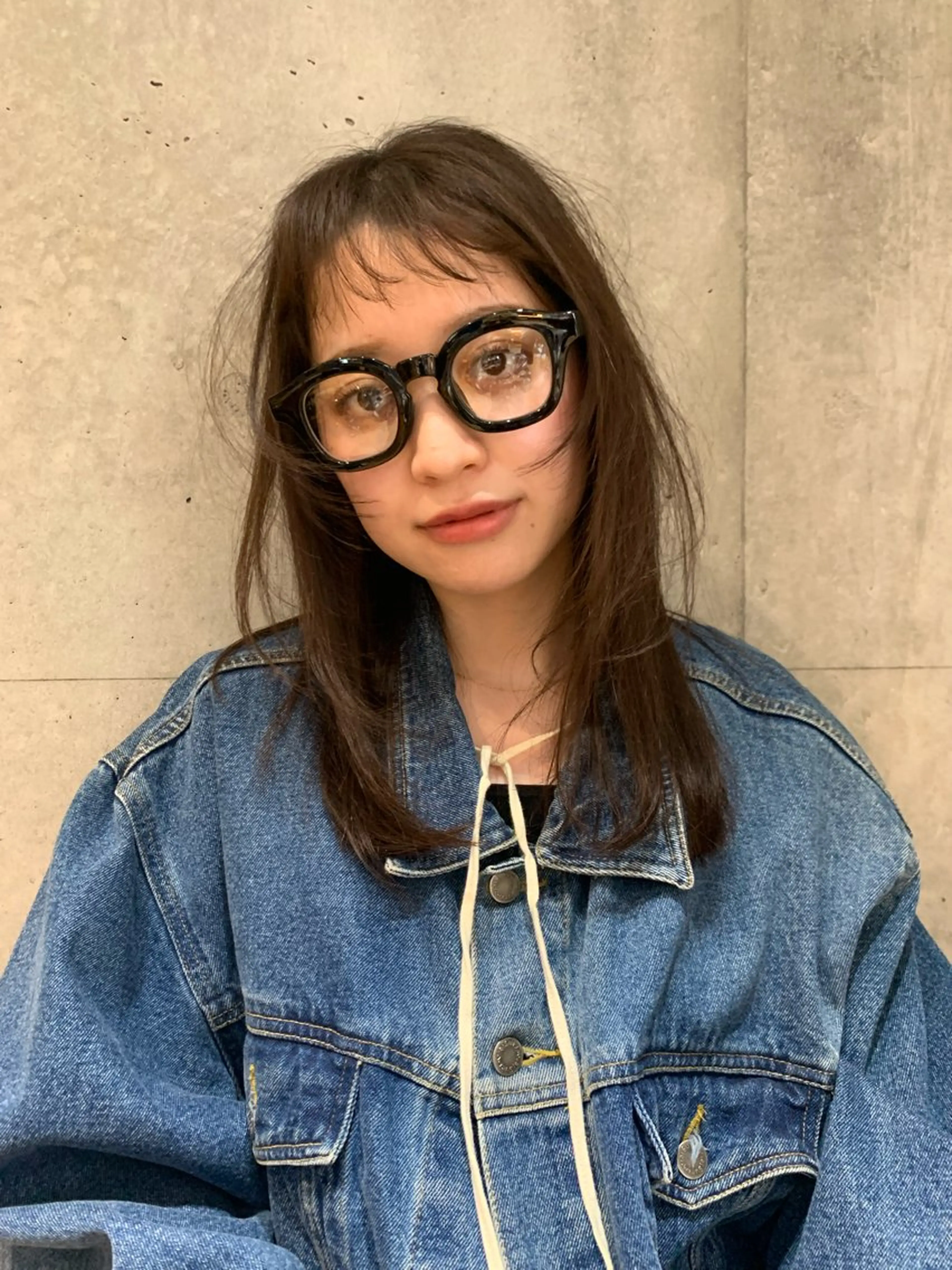 セミロング カラー 朝ラクパーマ 透明感カラー横山大樹のヘアスタイル