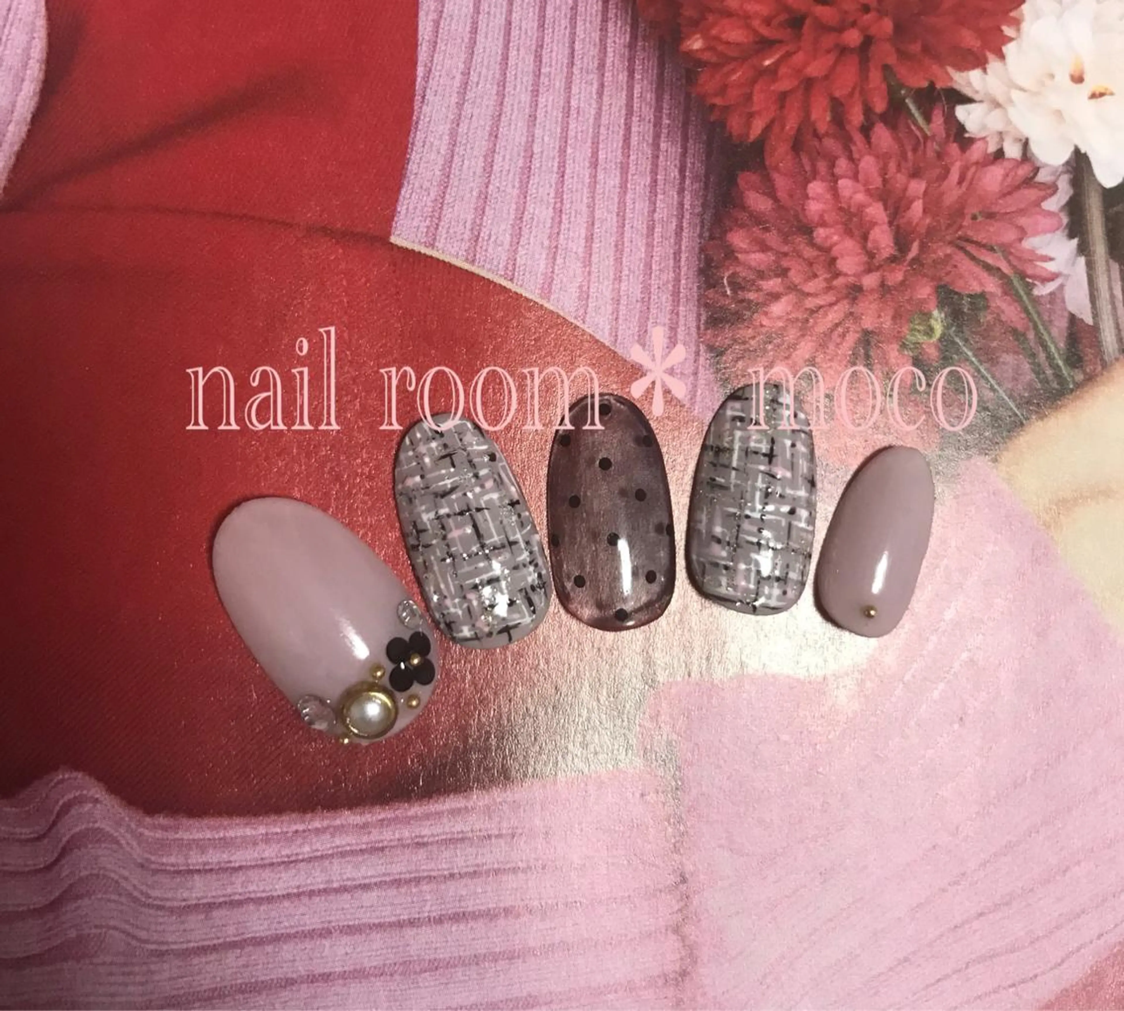 ネイル ツイードネイル nailroom mocoのネイルデザイン