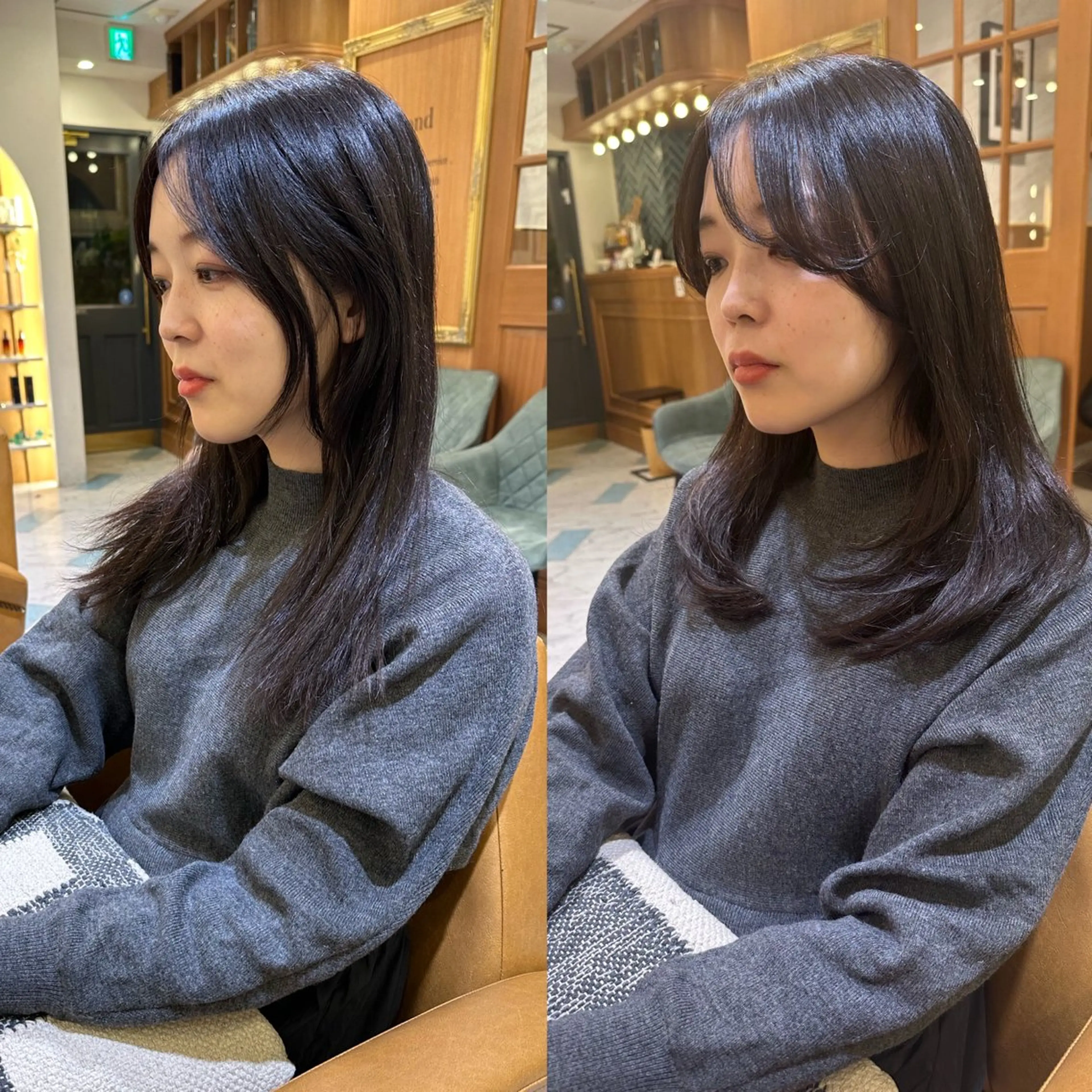 🌈ミニモ限定価格🌈【韓国風】前髪＋顔まわりカット＋コテ巻き🩷🤎の写真