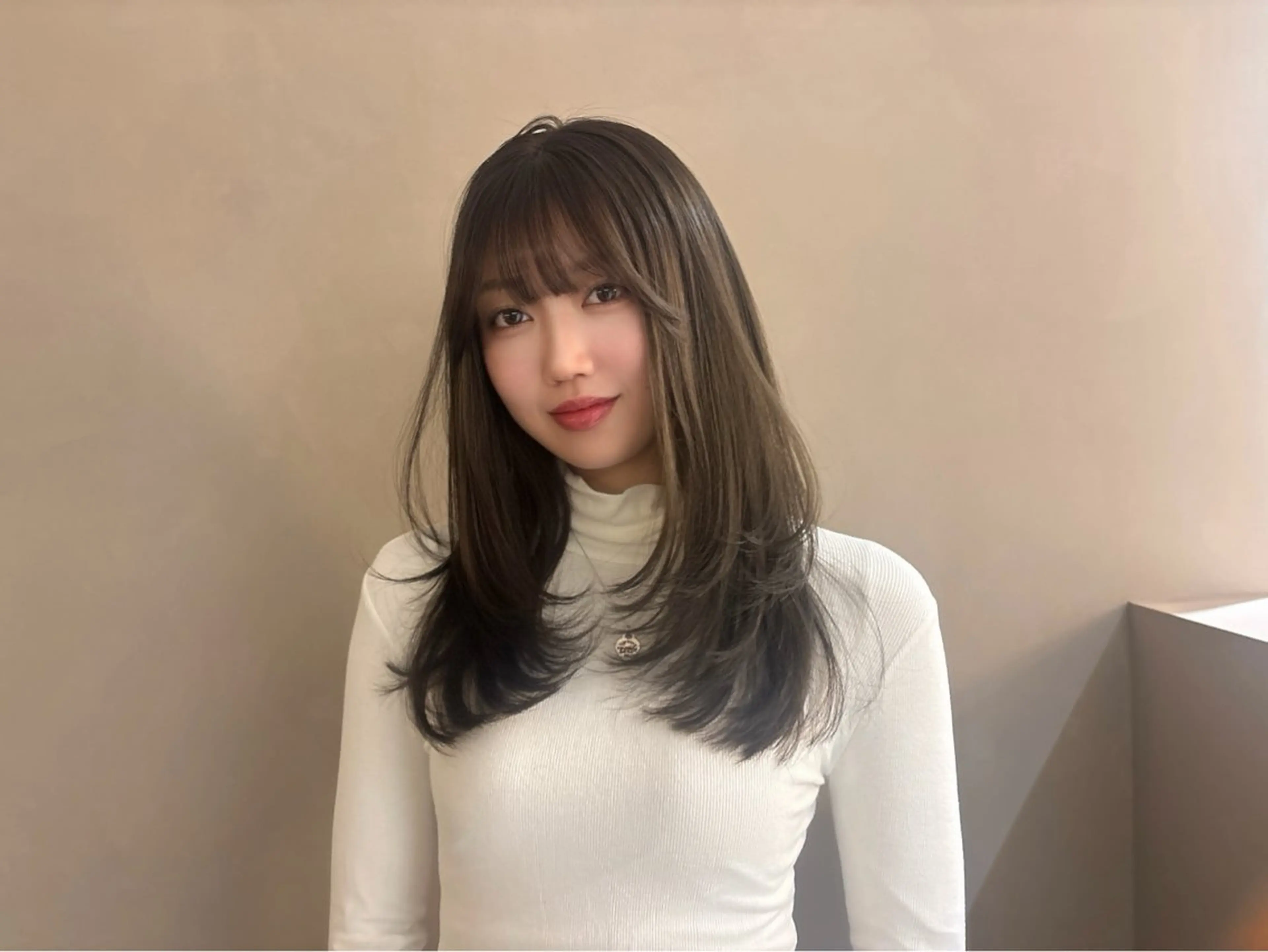 セミロング カット ヘアカラー トリートメント Hina/なりたいが 叶う韓国ヘア❤️のヘアスタイル