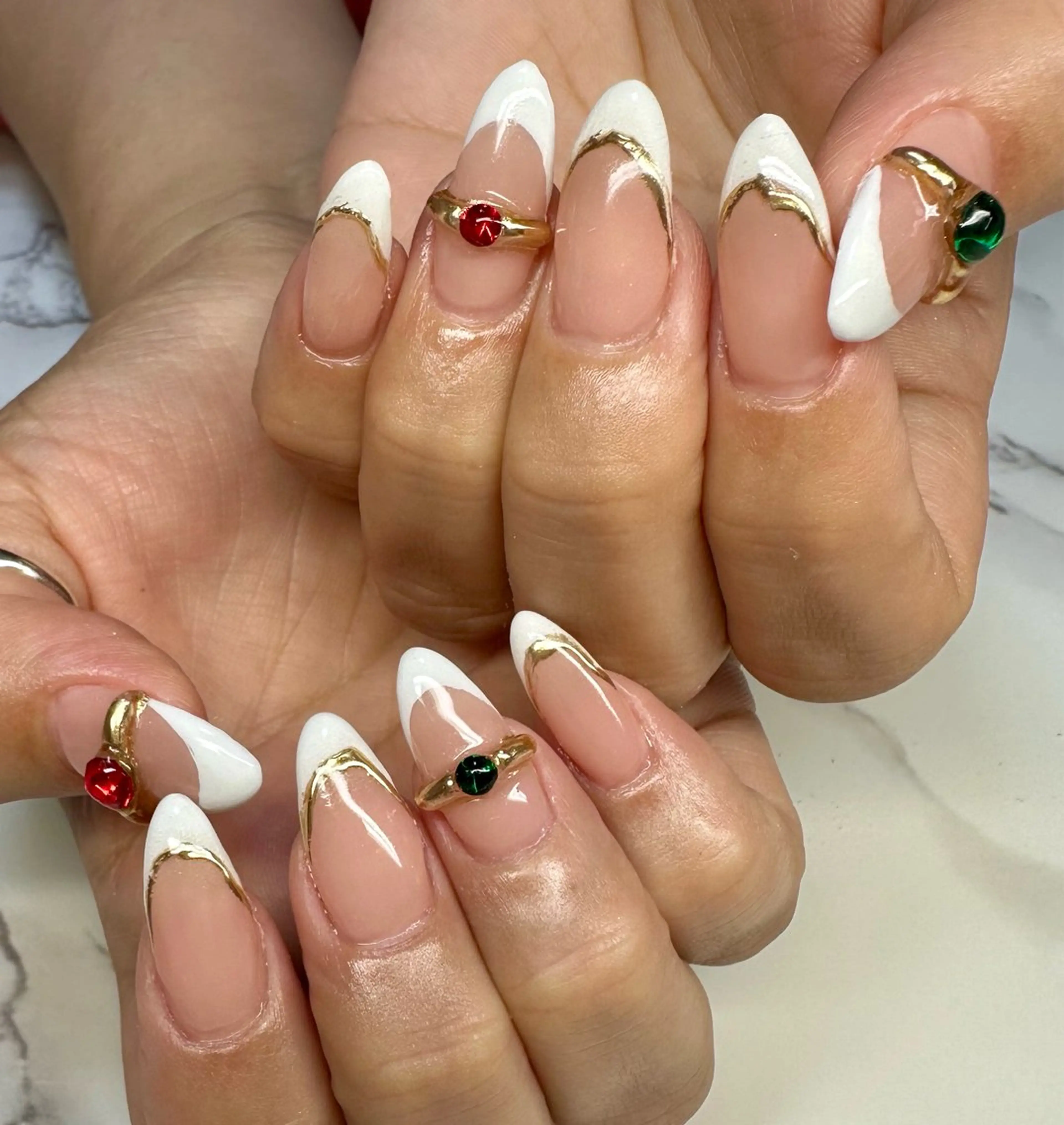 ネイル アートネイル チークネイル キラキラネイル ラメ(グリッター) マグネットネイル M.N_ nailのネイルデザイン