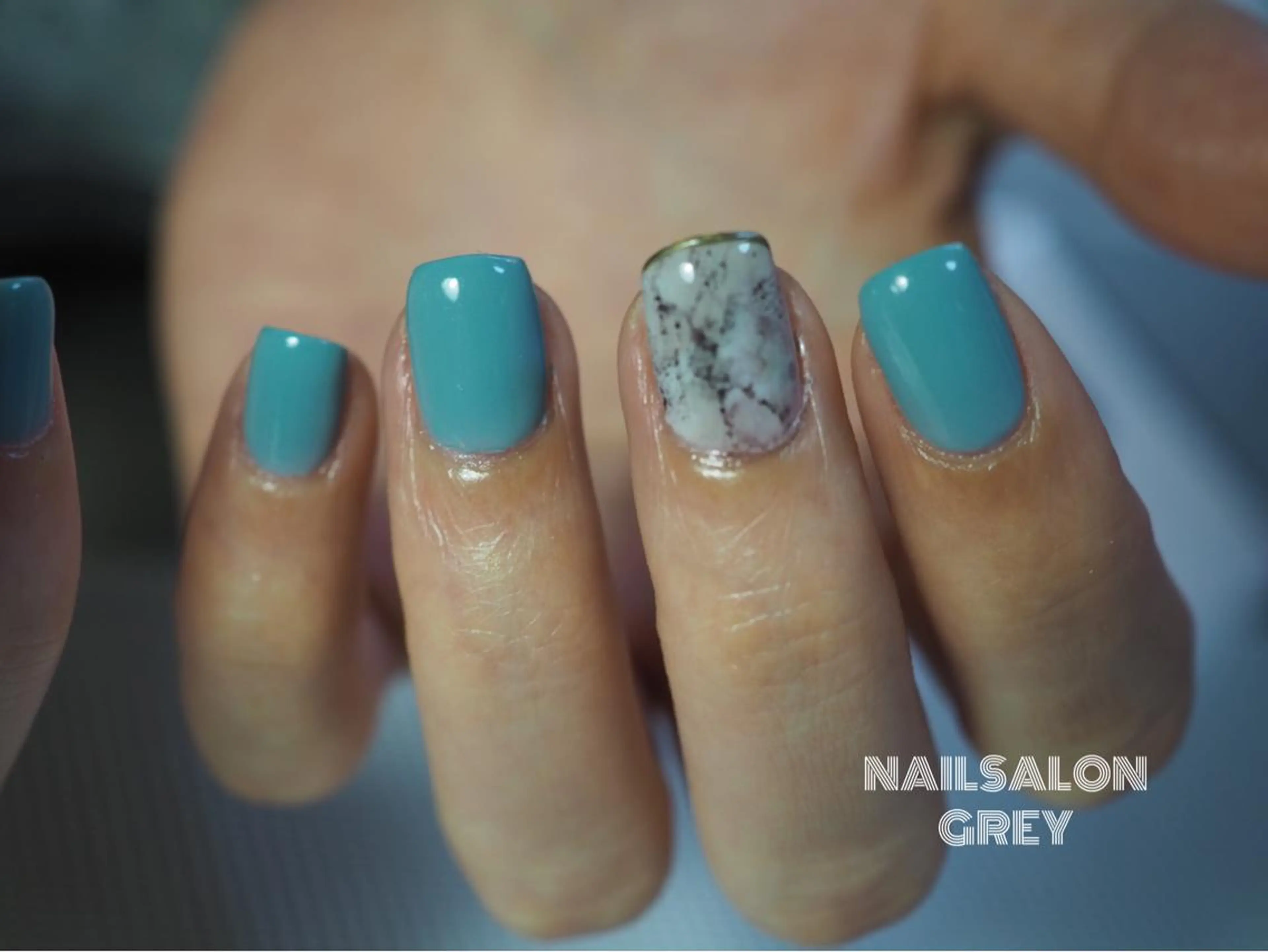 ネイル アートネイル 大理石ネイル(マーブル) 【GREY】 TAIRAのネイルデザイン