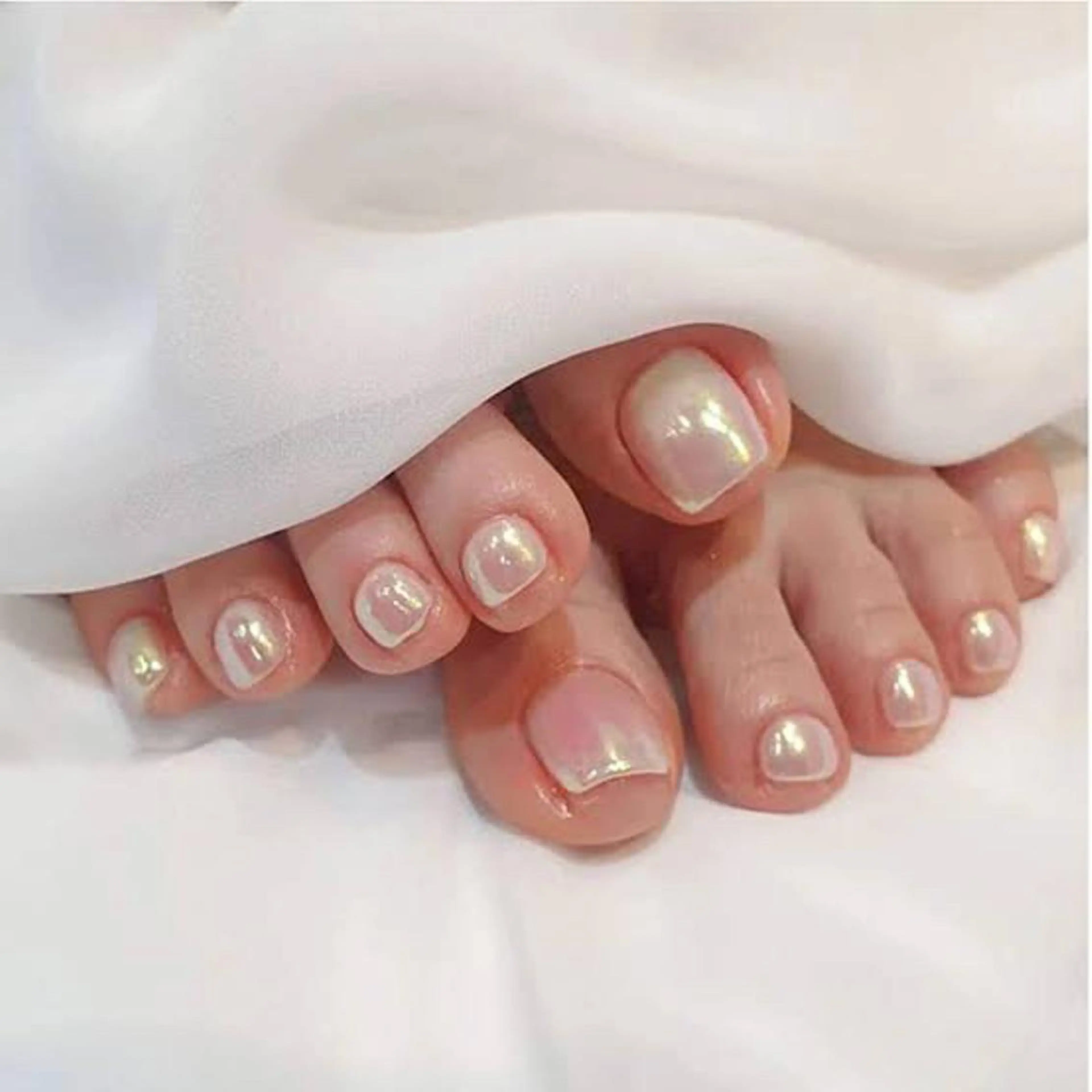 ネイル ミラーネイル フットネイル 米澤 ハナユキのネイルデザイン