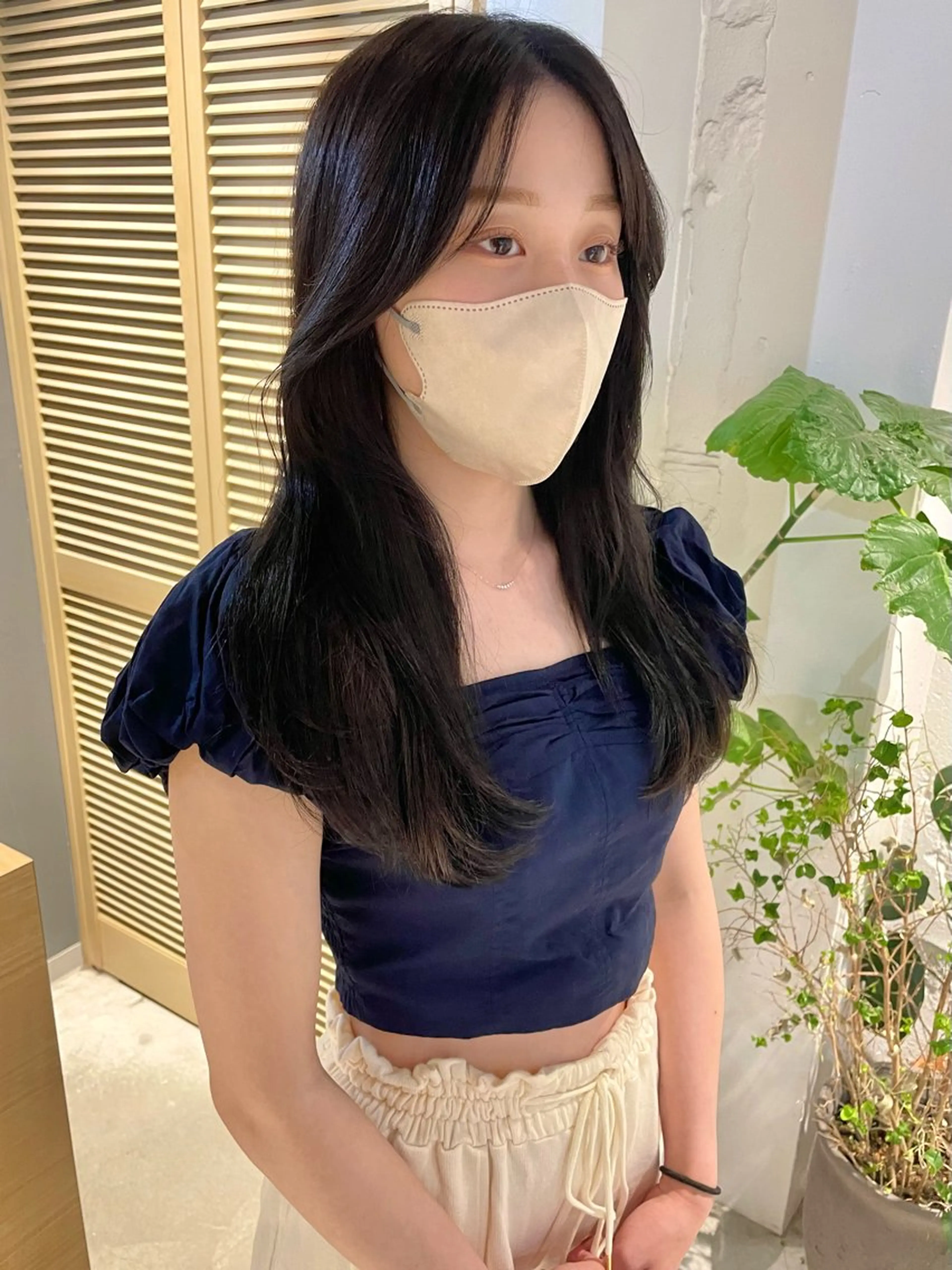 セミロング カラー カット ヘアカラー トリートメント 🩰オリーブ/ ベージュ松本咲花🩰のヘアスタイル