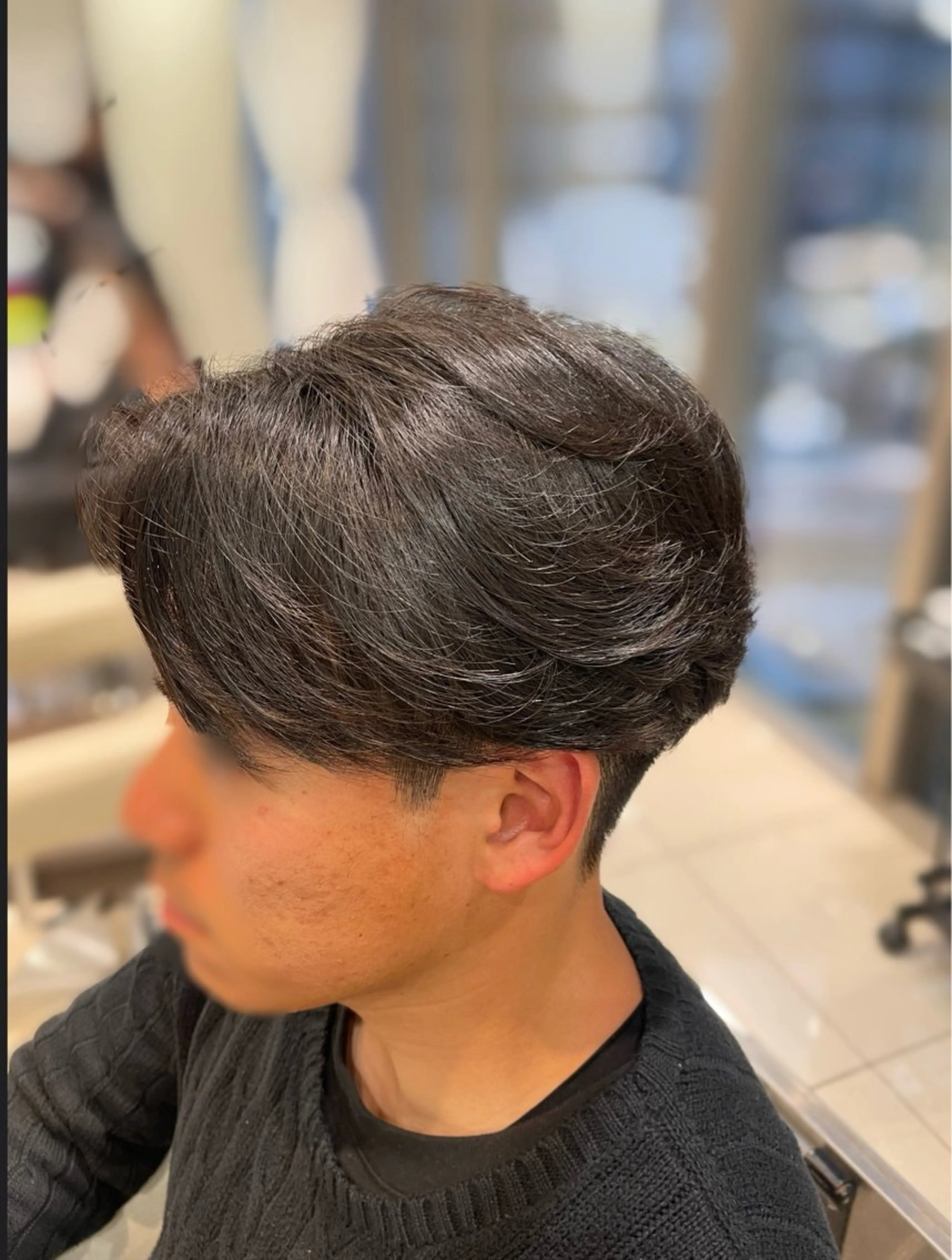 パーマ メンズ メンズパーマ 縮毛矯正 ニュアンスパーマ カット パーマ センターパート 川島爽楽のヘアスタイル
