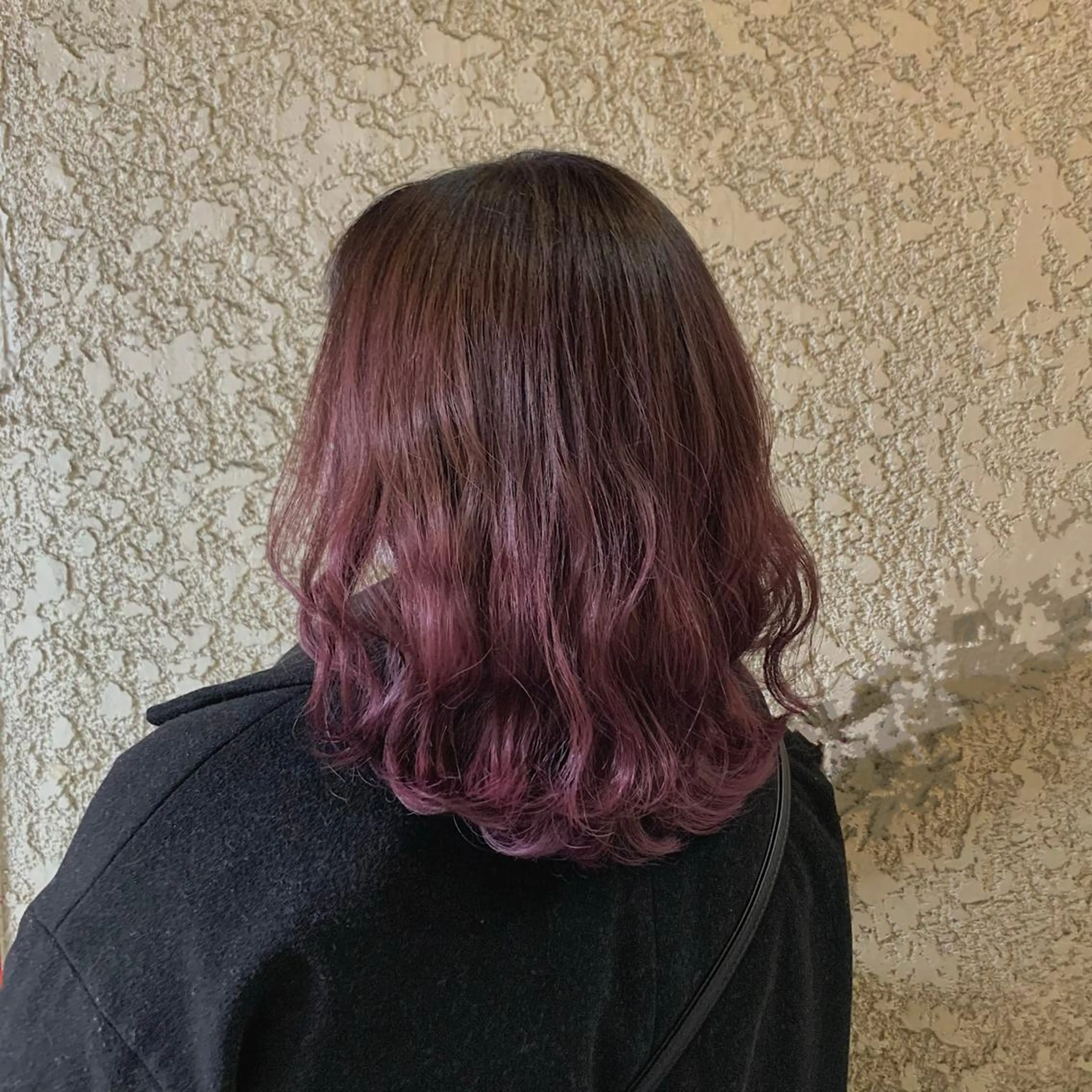 ミディアム カラー ヘアアレンジ ピンクカラー ピンクパープル パープルカラー zeen札幌店所属・sumina すみなのヘアスタイル