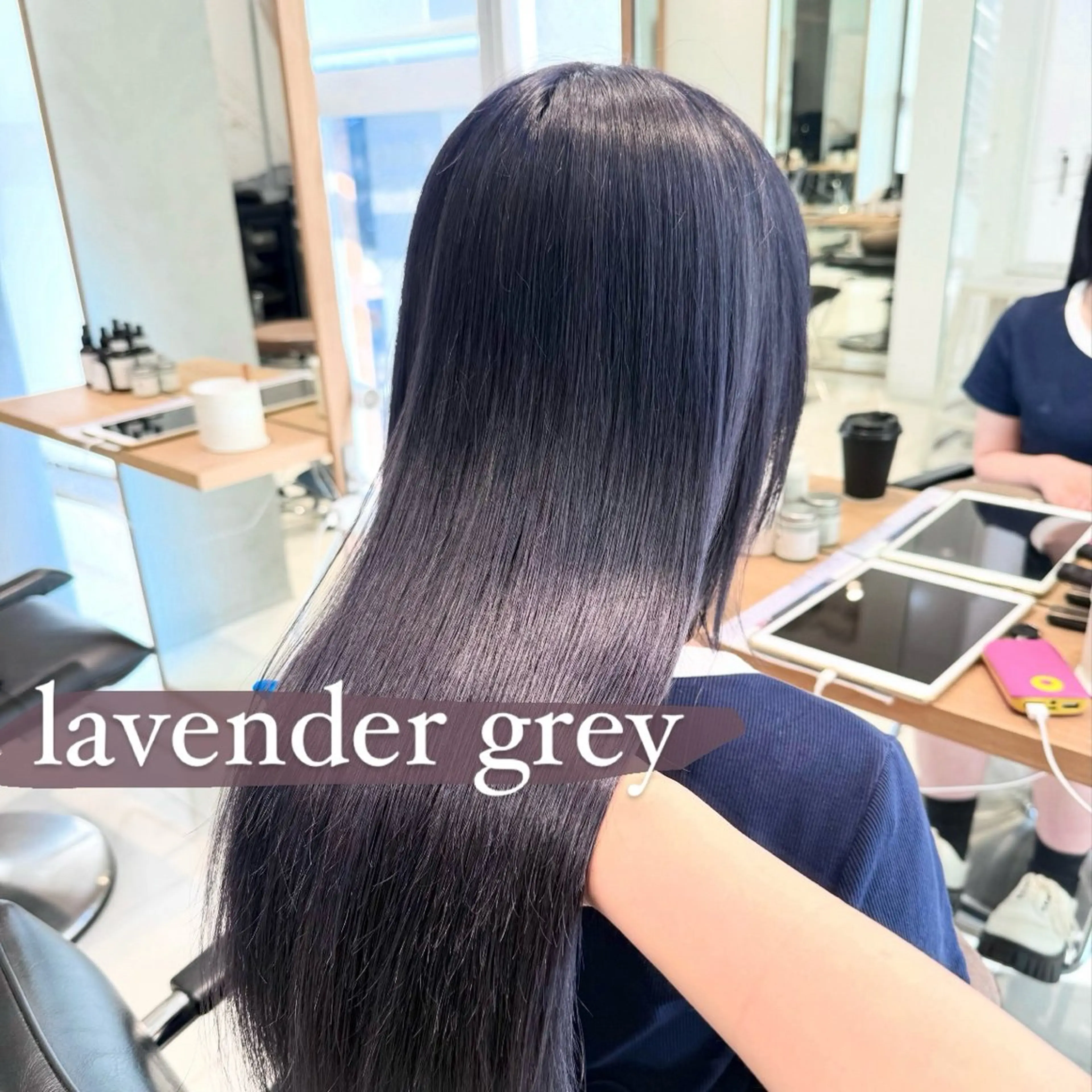 ロング カラー ブリーチ ケアブリーチ ラベンダーカラー ヘアカラー トリートメント ヘアセット ツヤ髪/韓国ヘア 💎Nokaのヘアスタイル