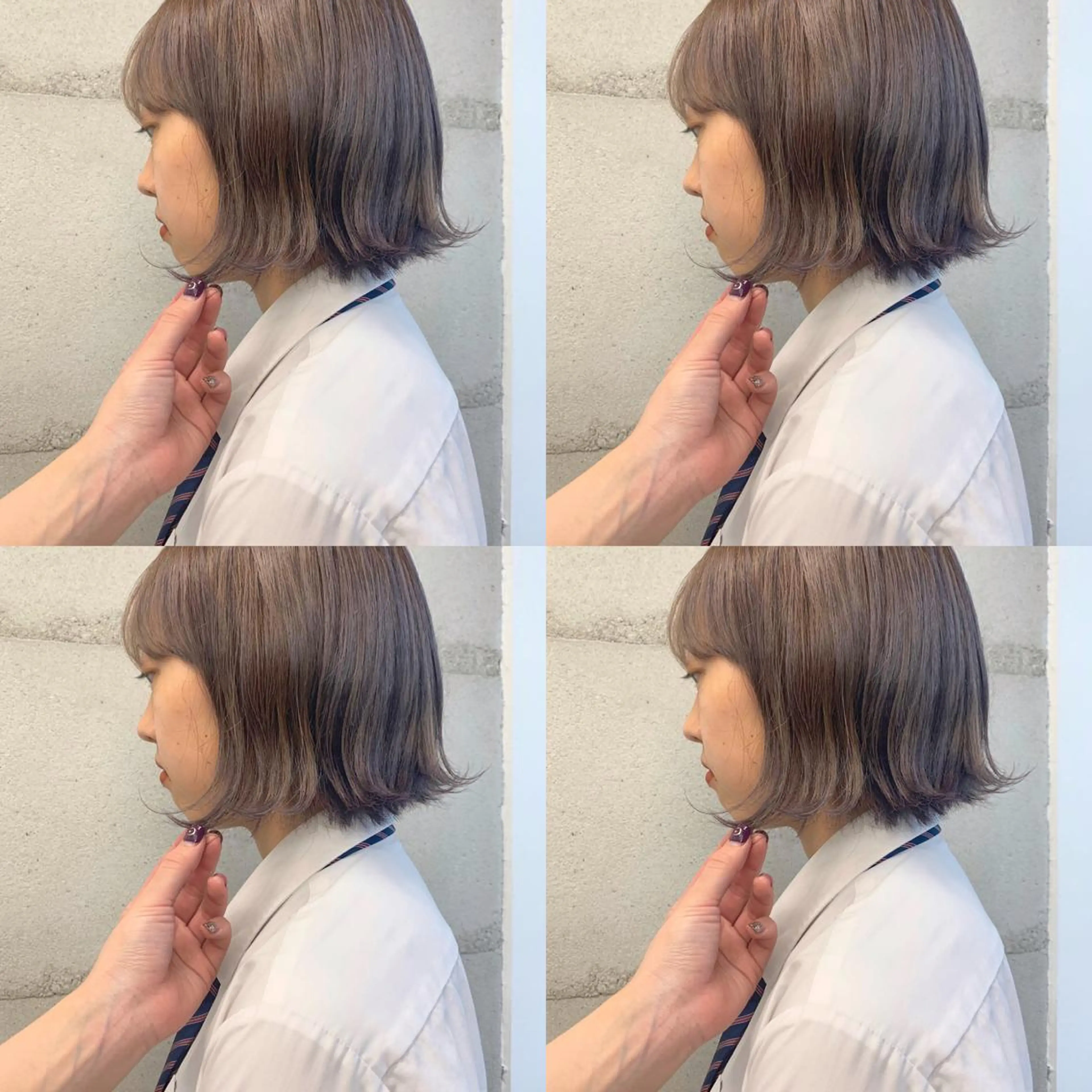 カラー カット ヘアカラー トリートメント 透明感/オリーブ/ グレージュ/YUKAのヘアスタイル