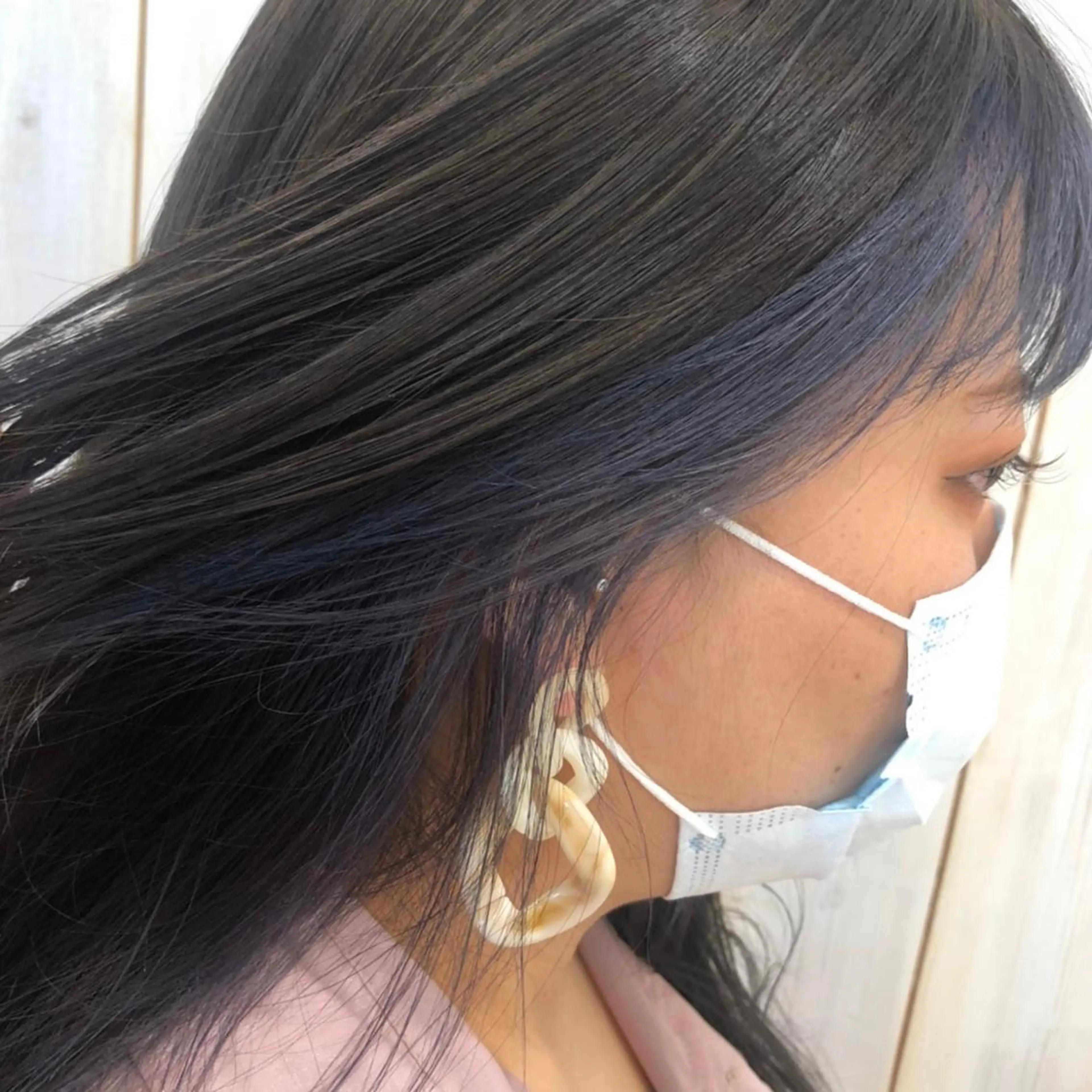 セミロング カラー パーマ ヘアアレンジ 増渕 駿介のヘアスタイル