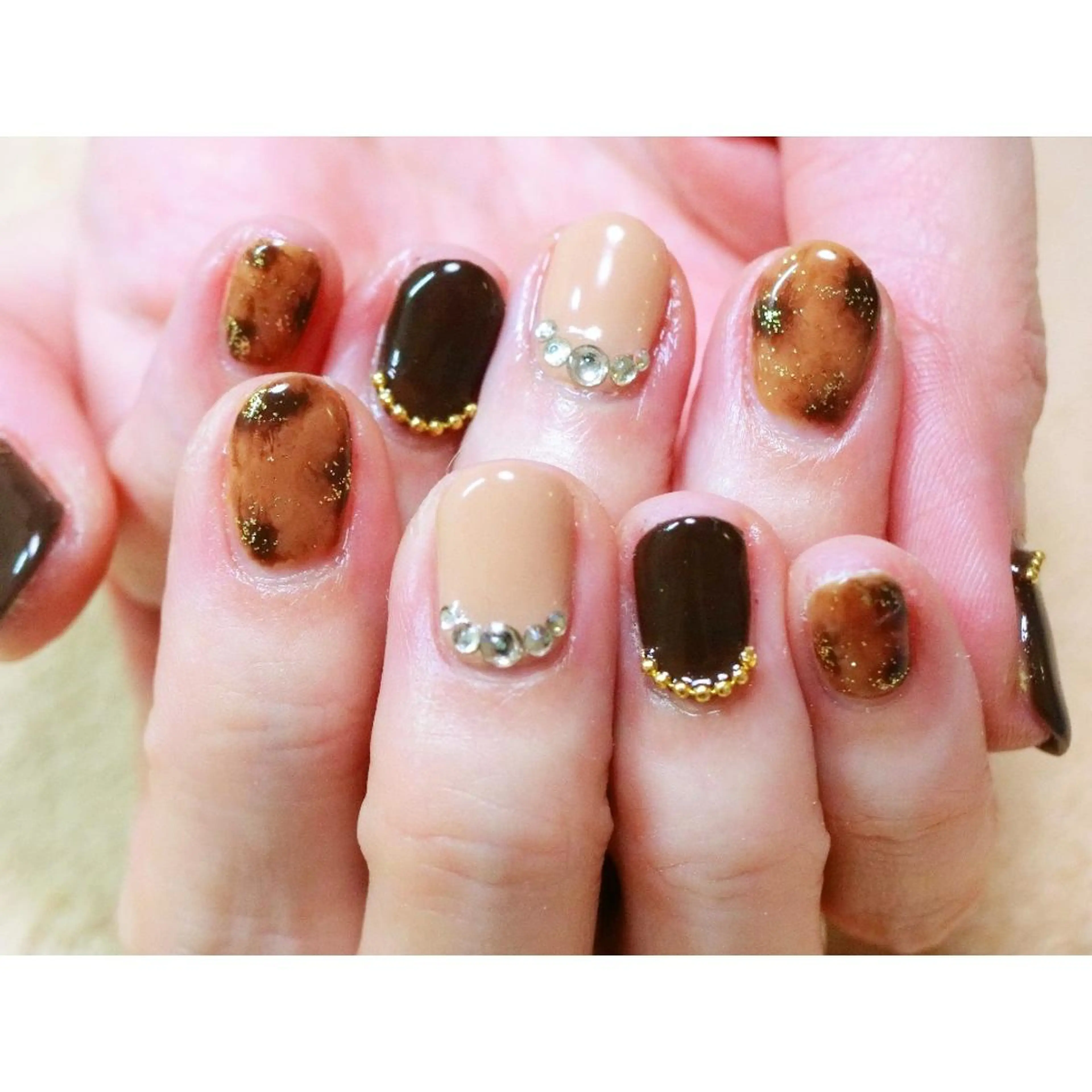 ネイル 痛ネイル/ワンホン/ フィルイン/長さだしのネイルデザイン