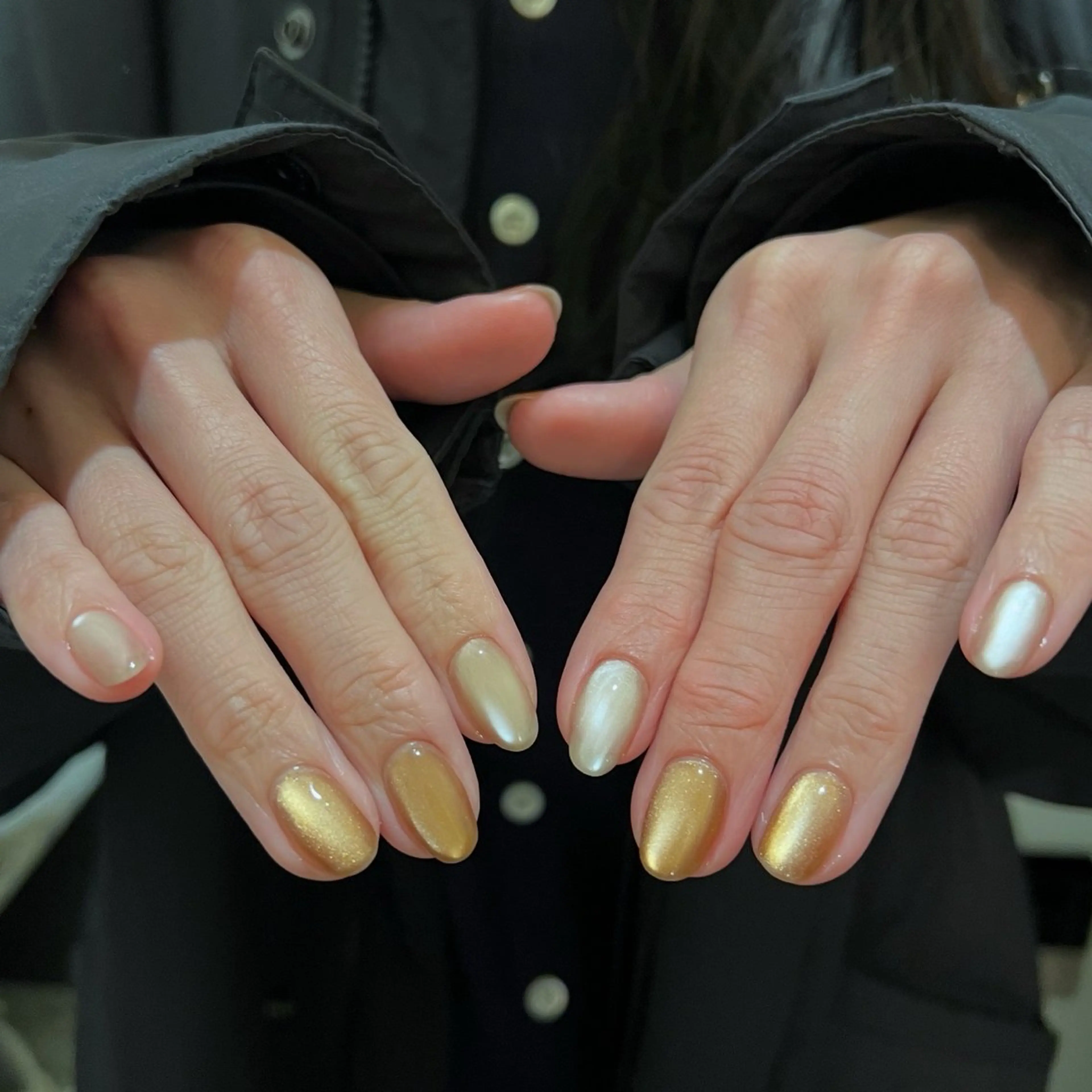 ネイル ブラウン マグネットネイル urun eriのネイルデザイン