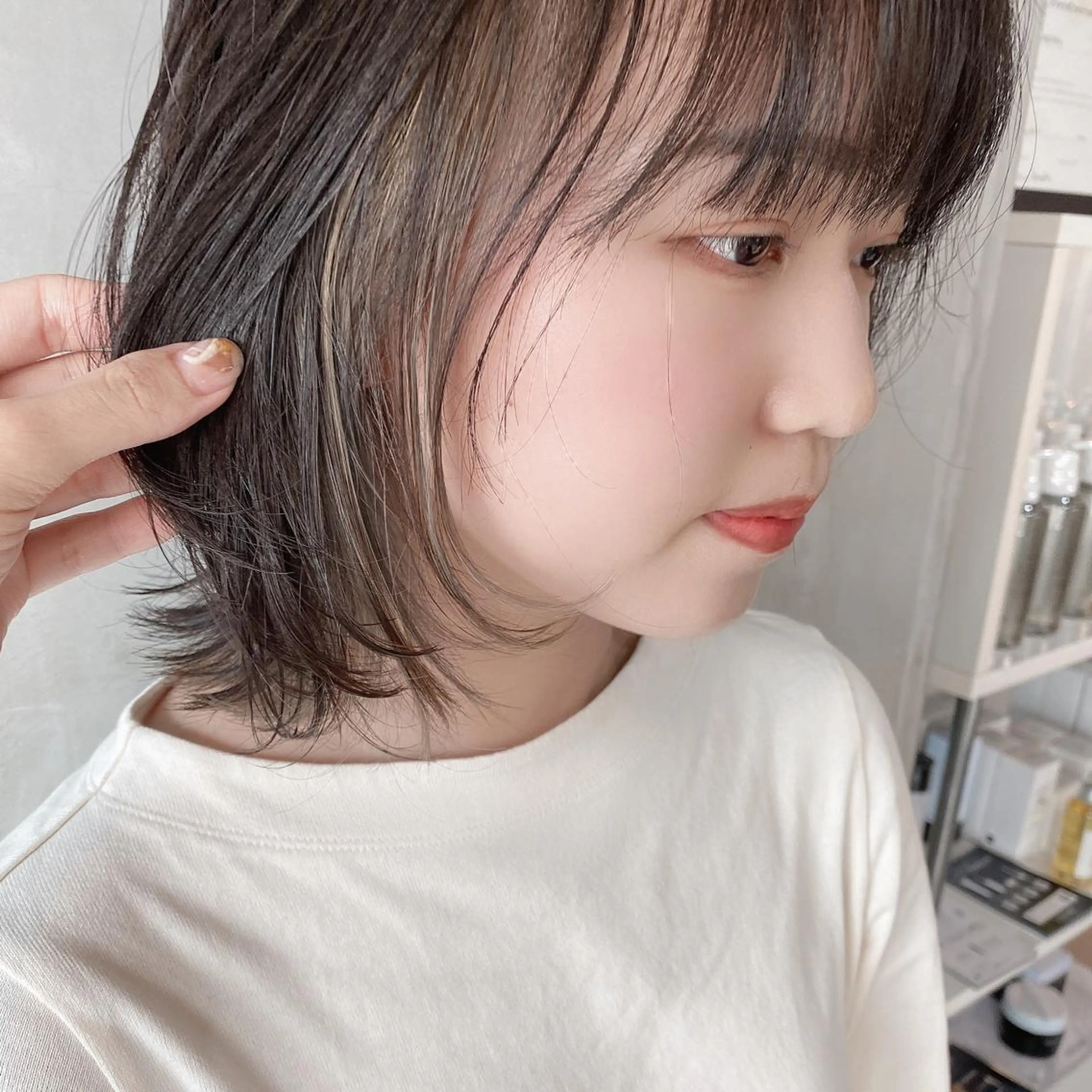ショート カラー ヘアアレンジ グレージュ ウルフカット stylist/蛯谷 珠里のヘアスタイル