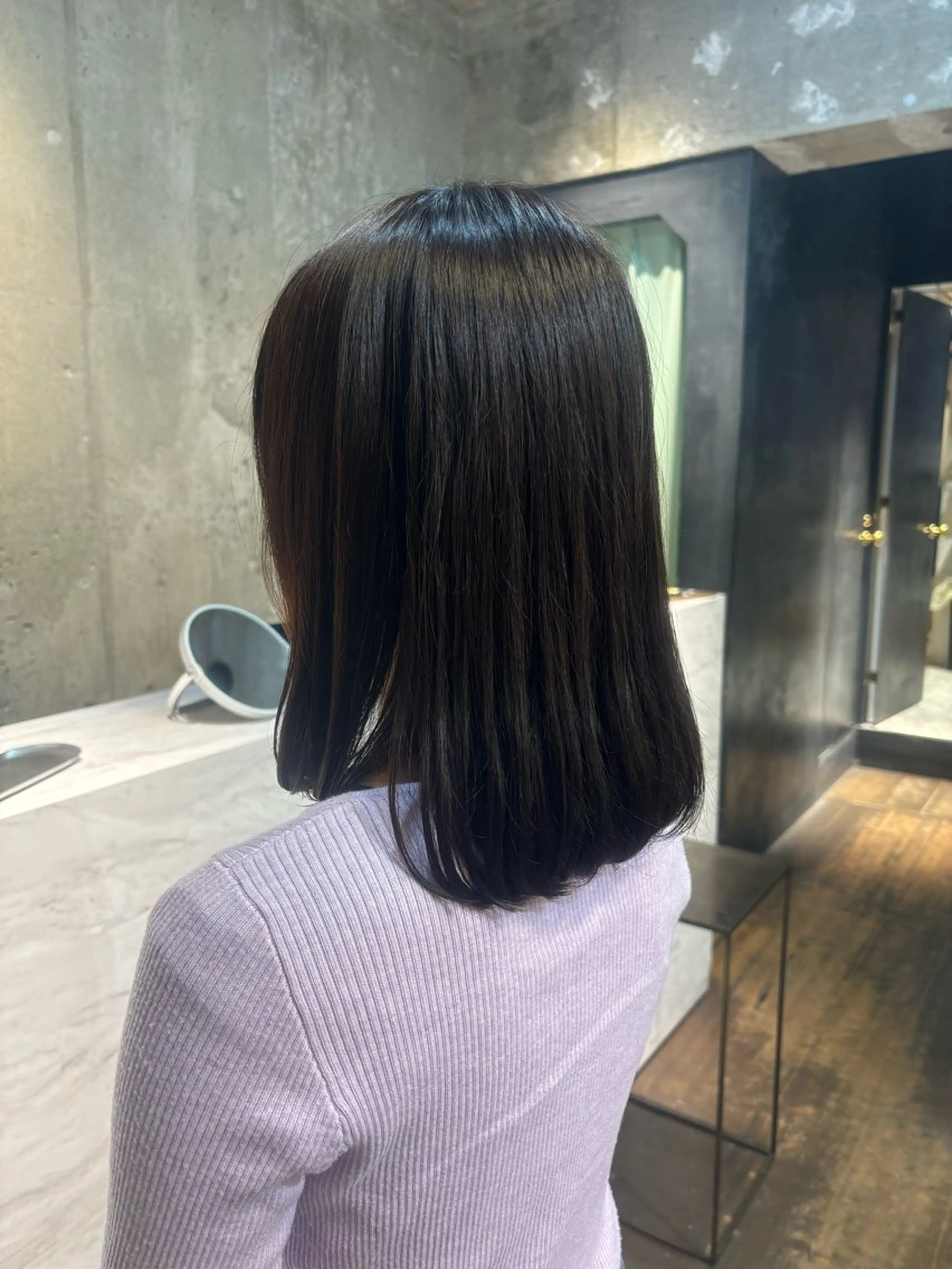 ミディアム カラー パーマ ミディアムパーマ うるつやストレート パーマ🫧ちひろ🫧のヘアスタイル