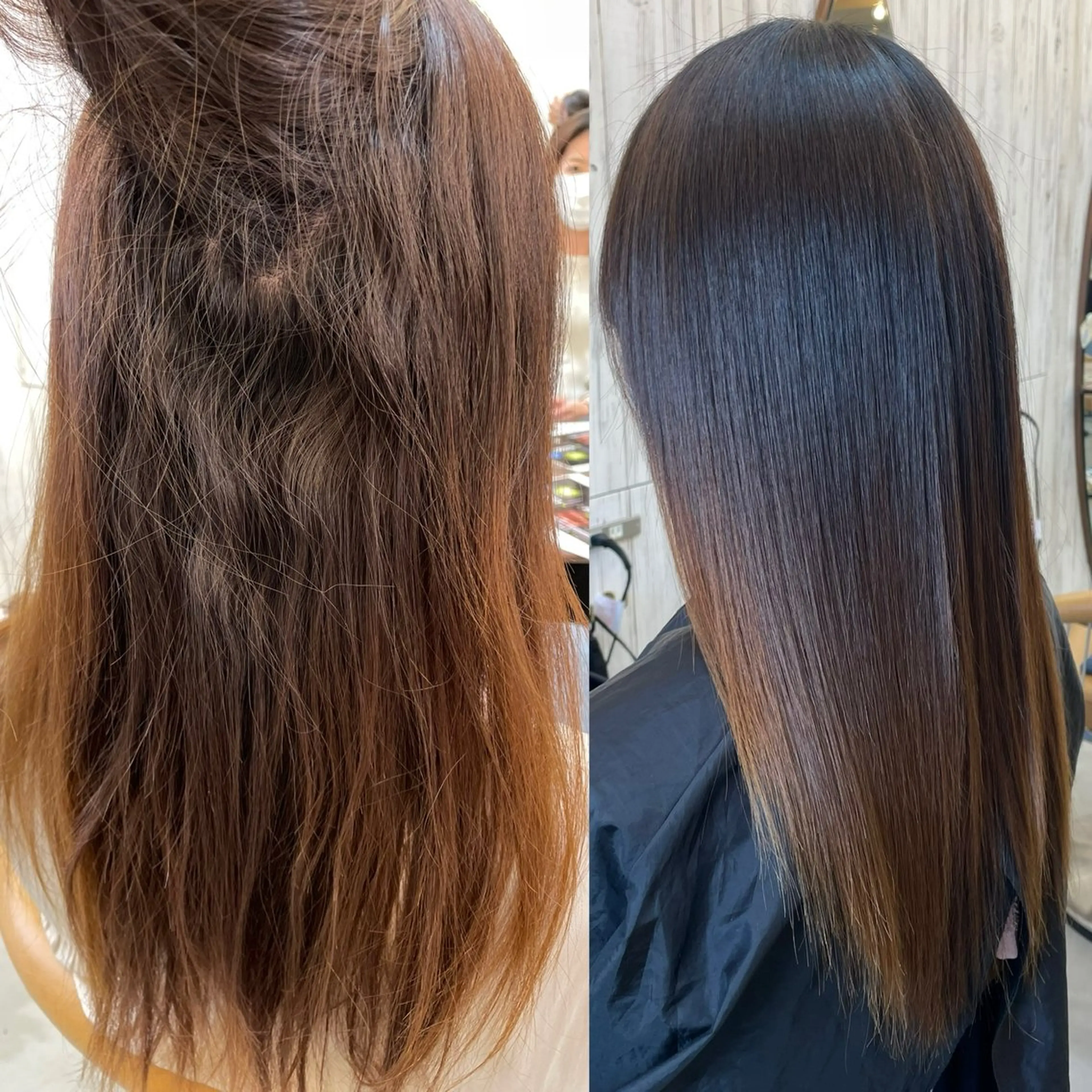 セミロング カット 縮毛矯正 トリートメント 髪質改善/縮毛矯正/ 韓国ヘア/矢野のヘアスタイル