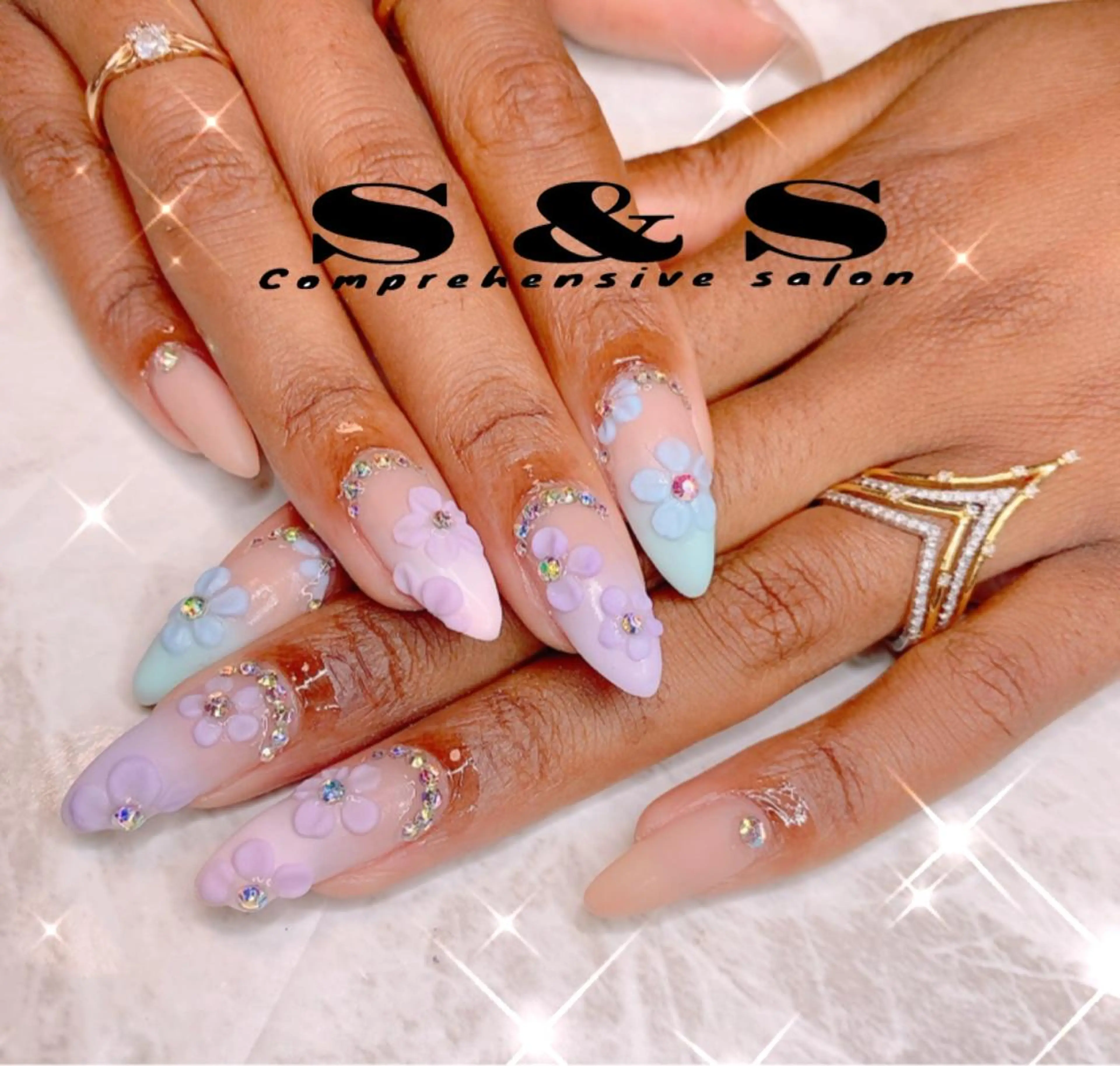 ネイル アートネイル 長さ出し フラワーネイル メンズネイル 持ち込み S&S 村田小百合のネイルデザイン