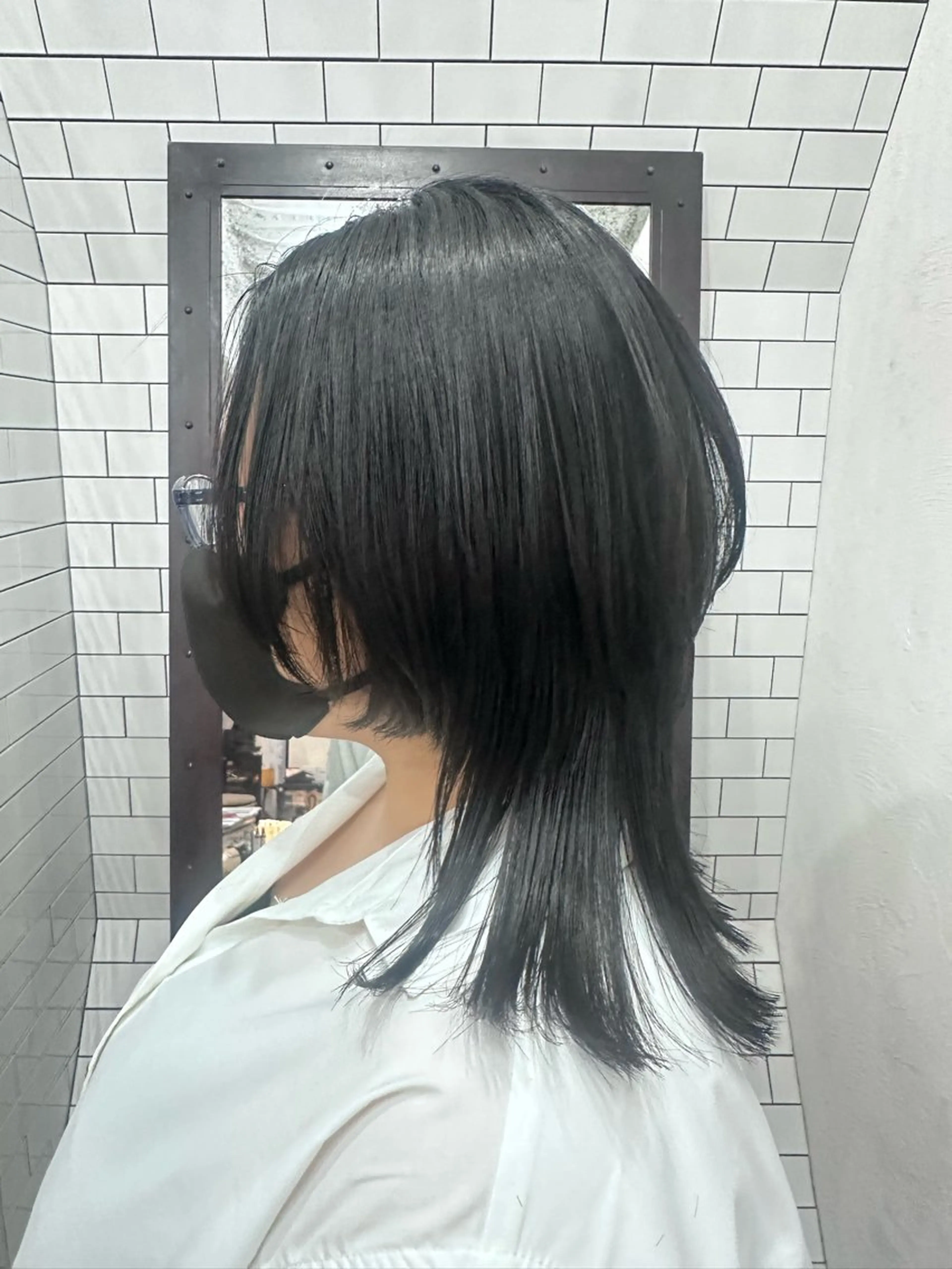 セミロング カット 縮毛矯正 トリートメント 妙見 知洋のヘアスタイル