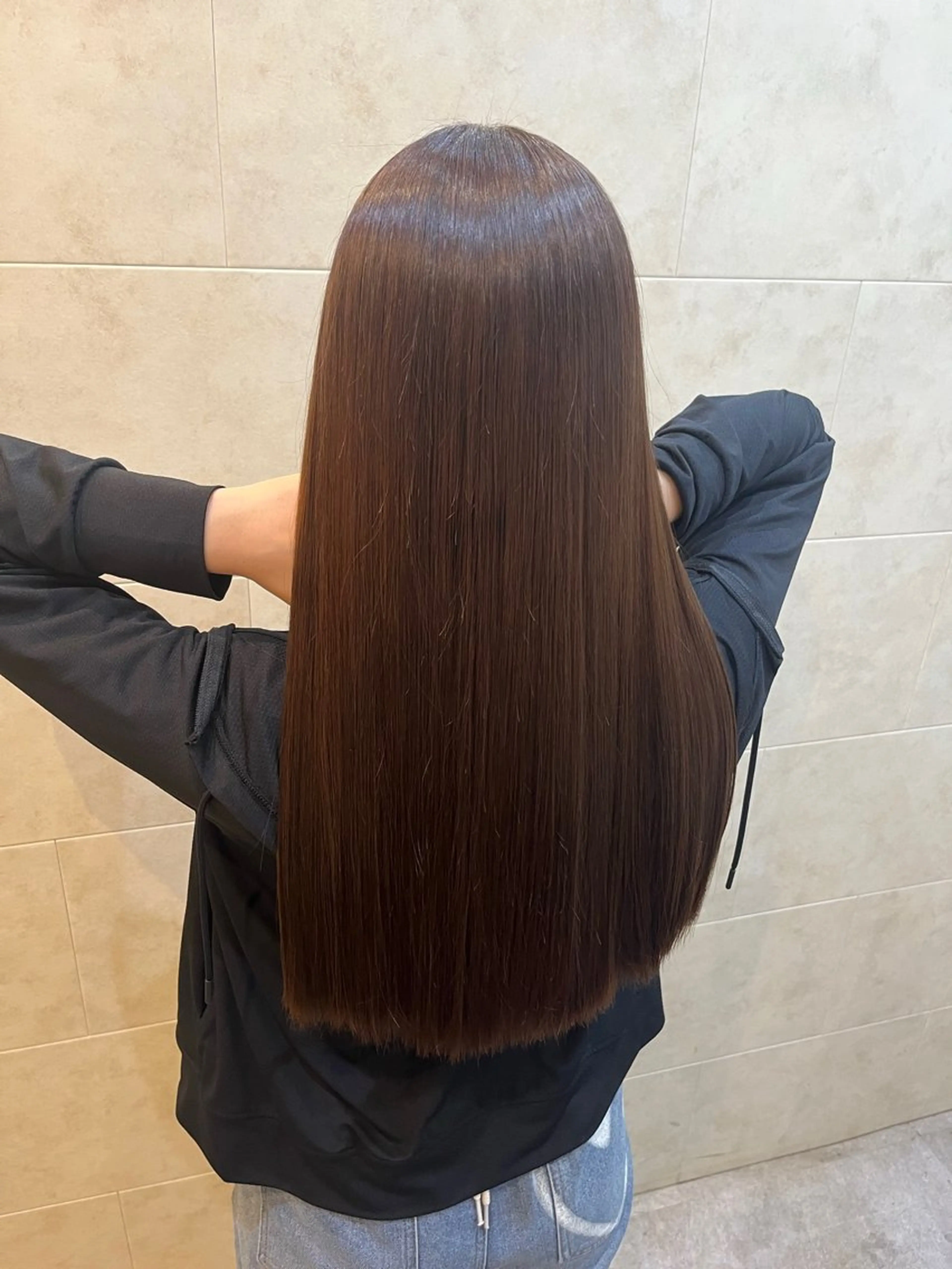 ロング カット ヘアカラー トリートメント 【髪質改善　艶髪】 布川　莉穂のヘアスタイル