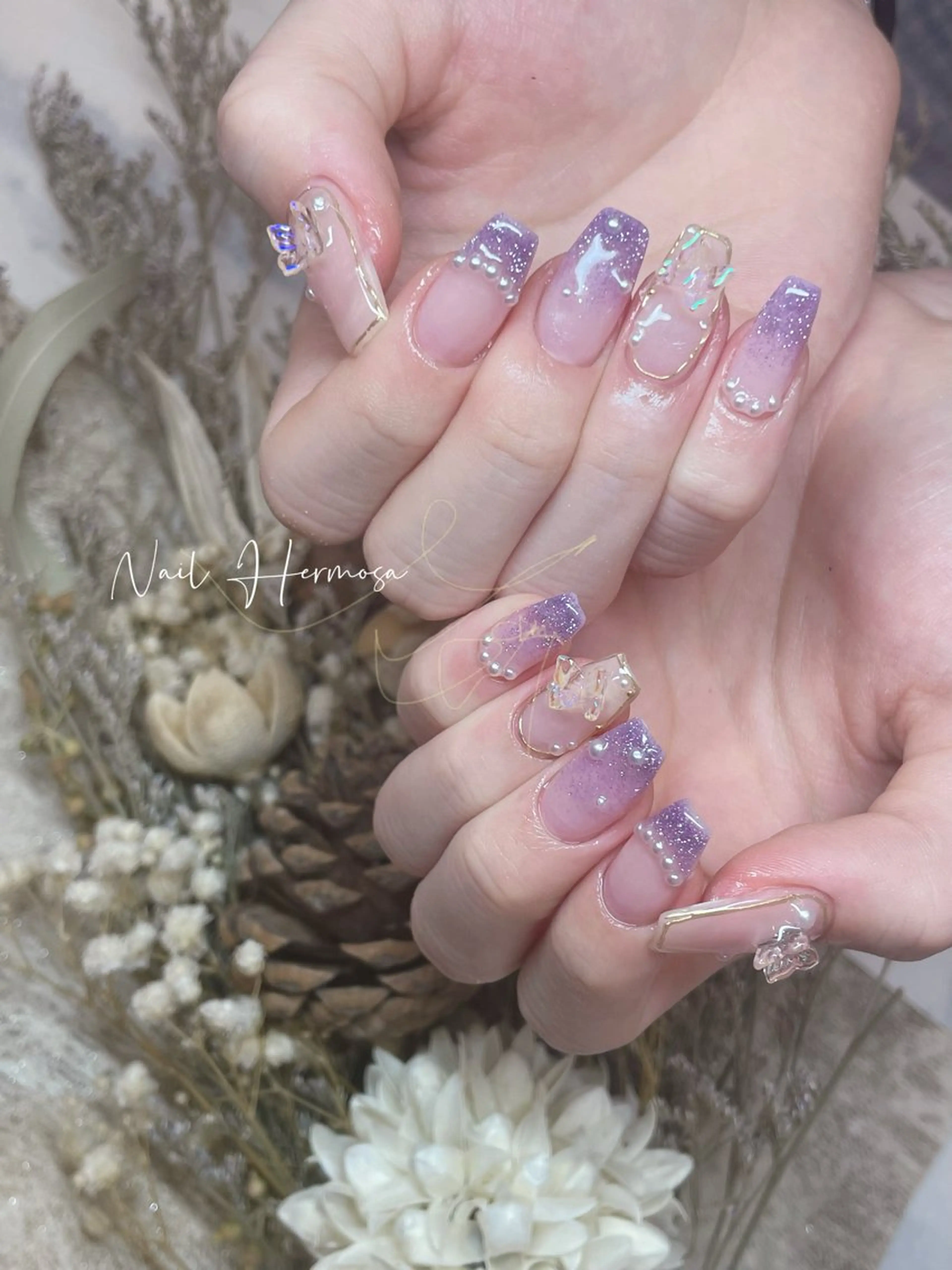 ネイル 長さ出し フラッシュネイル フットネイル ジェルネイル マグネットネイル ハンドネイル ネイル エルモサのネイルデザイン