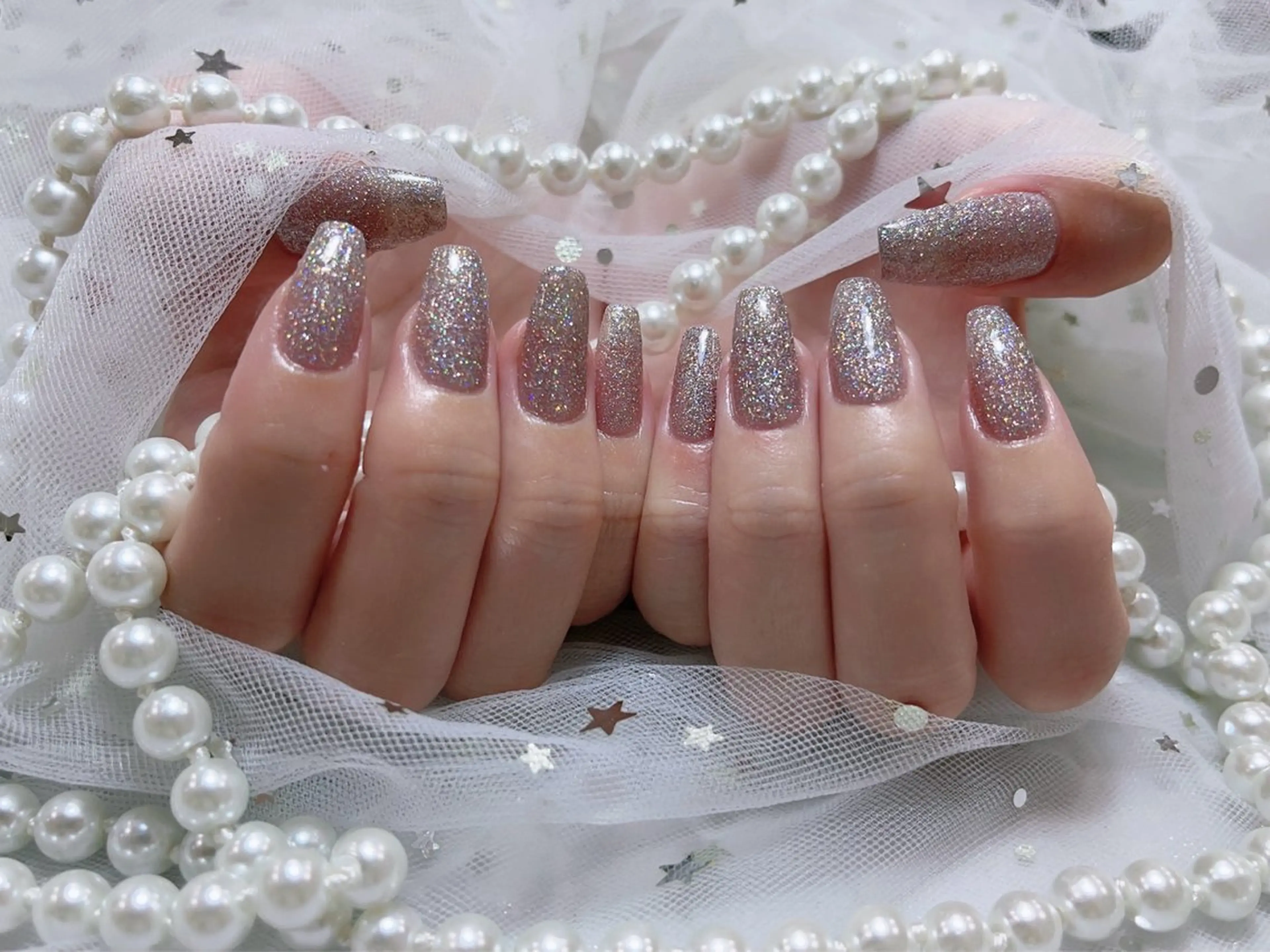 ネイル アートネイル フラッシュネイル フレンチネイル ガラスフレンチ グラデーション M2beauty Renaのネイルデザイン