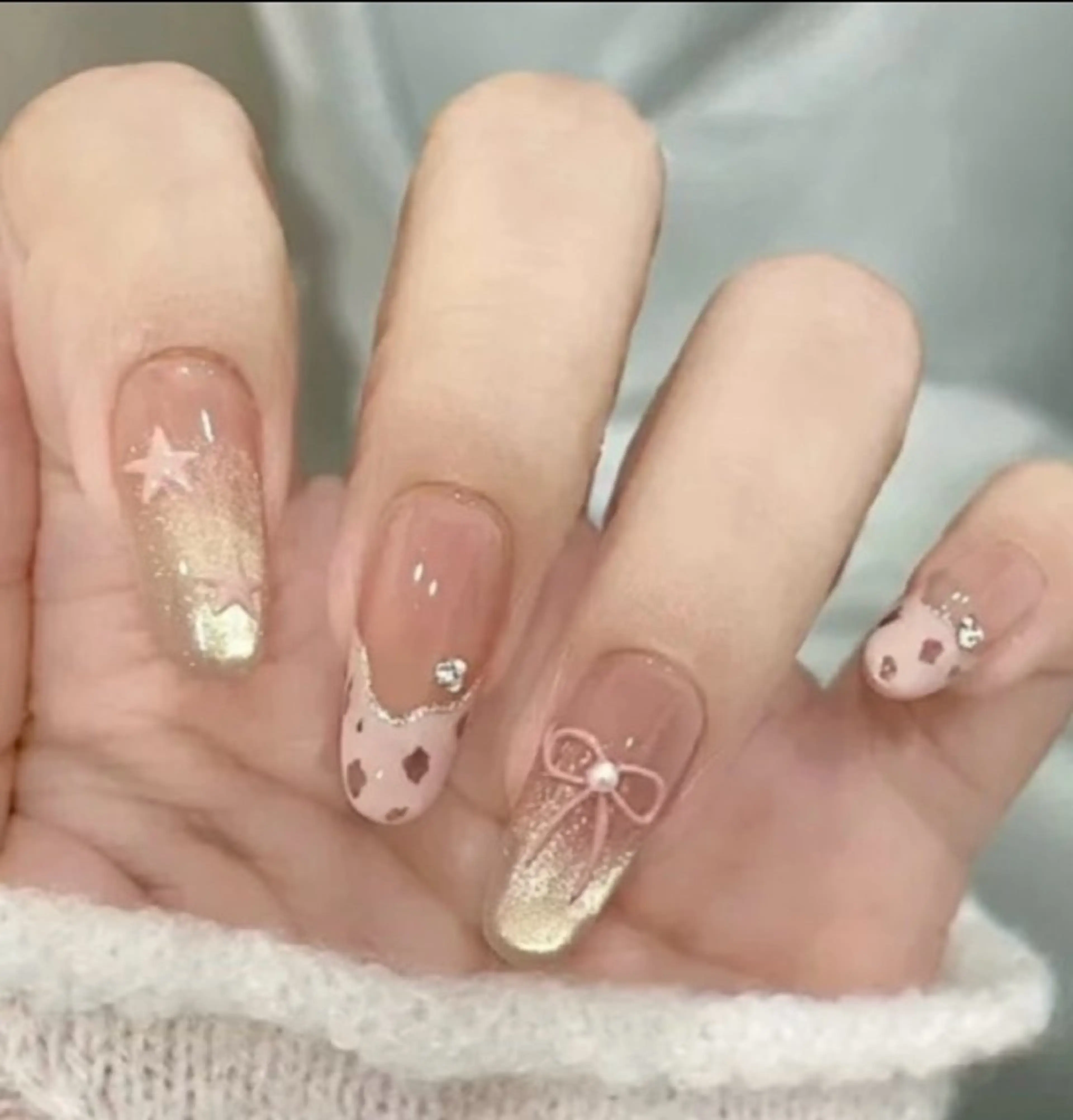 ネイル ハンドネイル H3 Nail Tsuki🦋💙のネイルデザイン