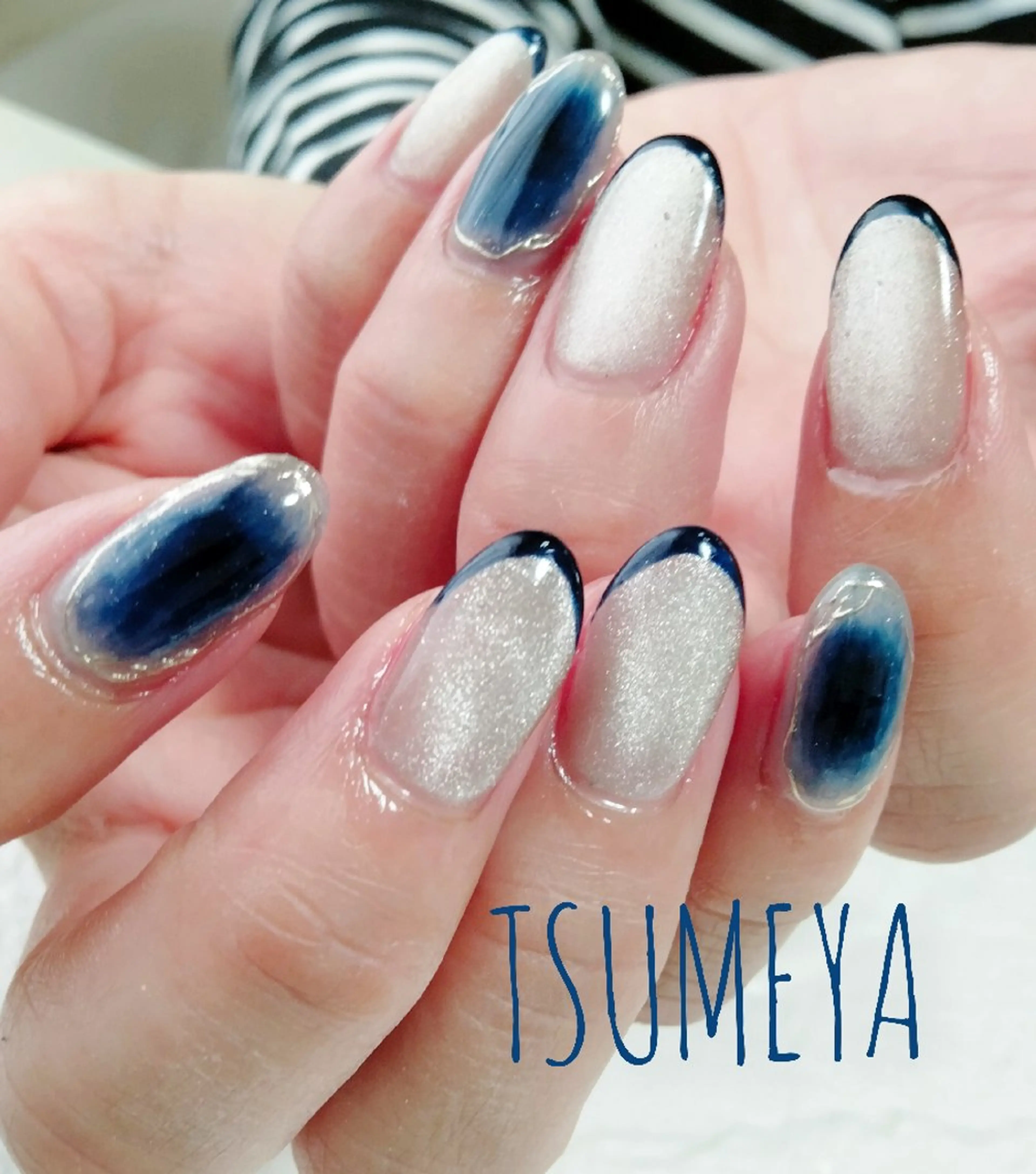 ネイル チークネイル フレンチネイル マグネットネイル _TSUMEYA _のネイルデザイン