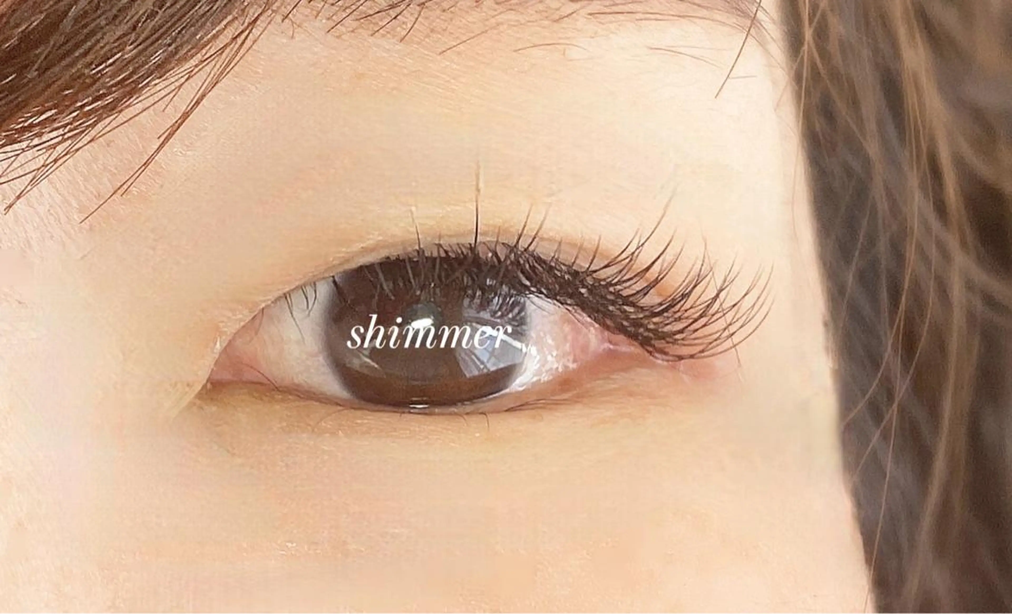 マツエク・マツパ フラットラッシュ 目尻長め shimmer所属・久米 さつきのマツエク・マツパデザイン