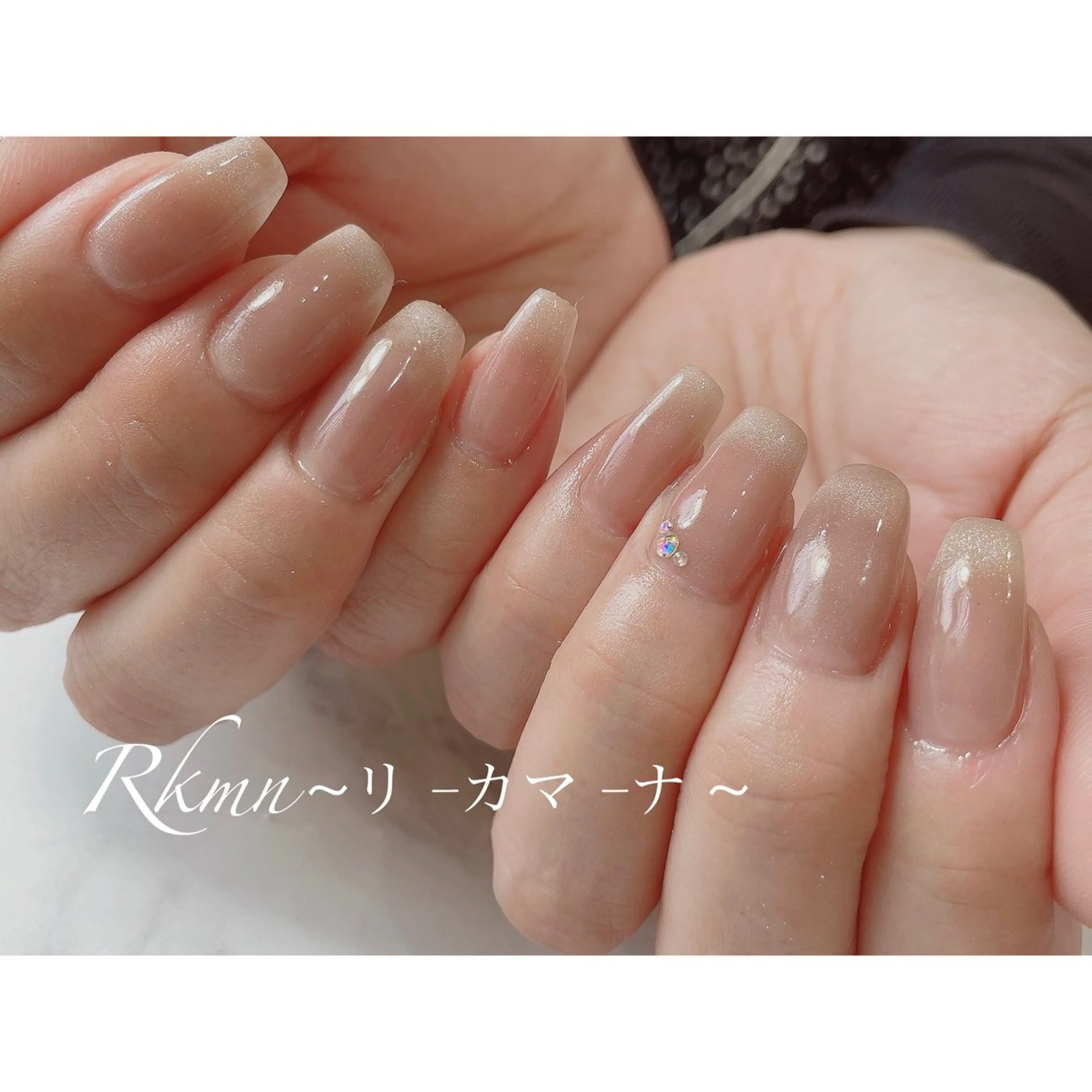 ネイル アートネイル グラデーション マグネットネイル シンプルネイル 春ネイル ハンドネイル フットネイル ハンドケア Rkmn ~リ-カマ-ナ~のネイルデザイン