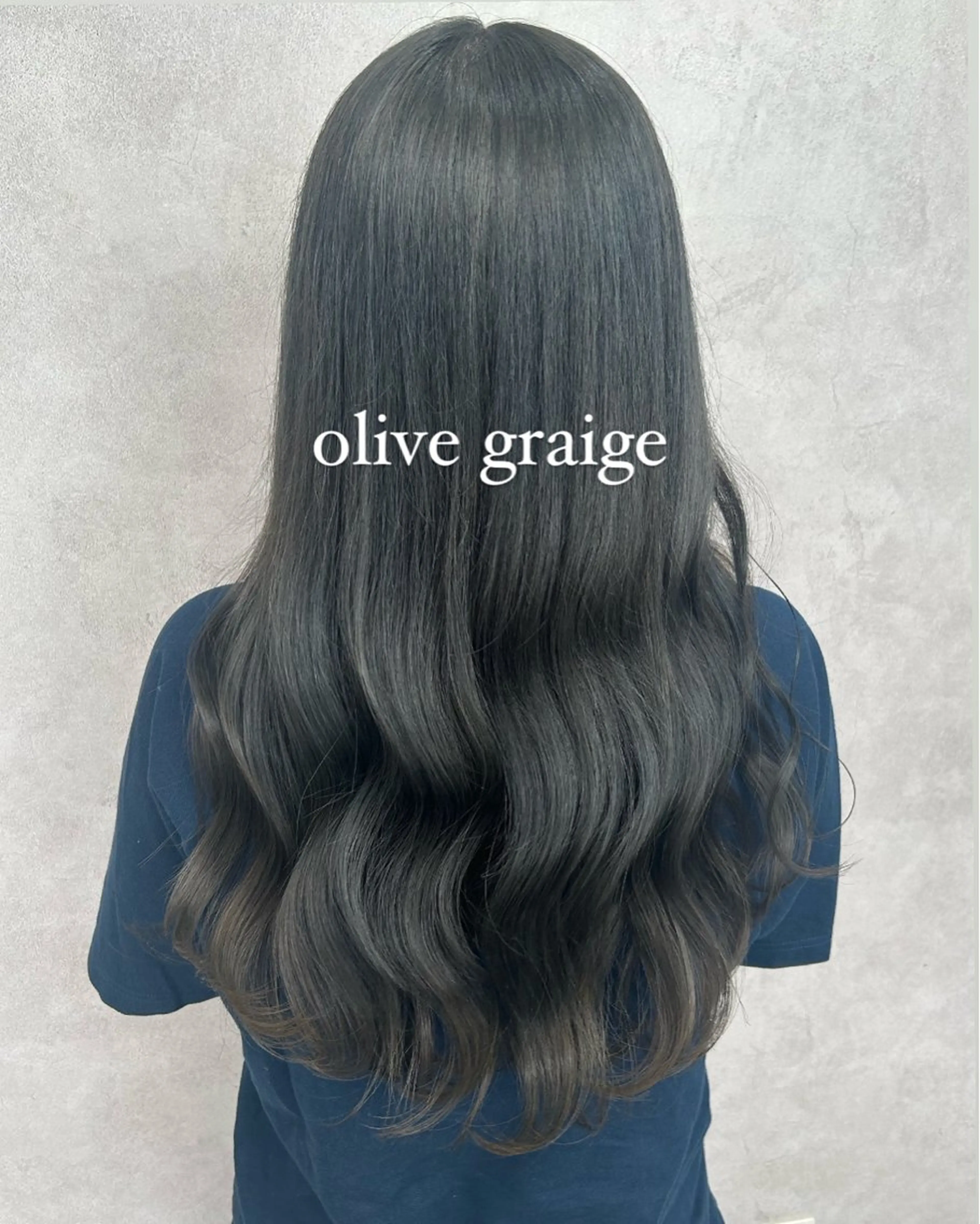 ロング カラー ブリーチ グレージュ オリーブグレージュ オリーブグレー ヘアカラー 💎色落ち綺麗に白肌 ラベンダー💎りんのヘアスタイル