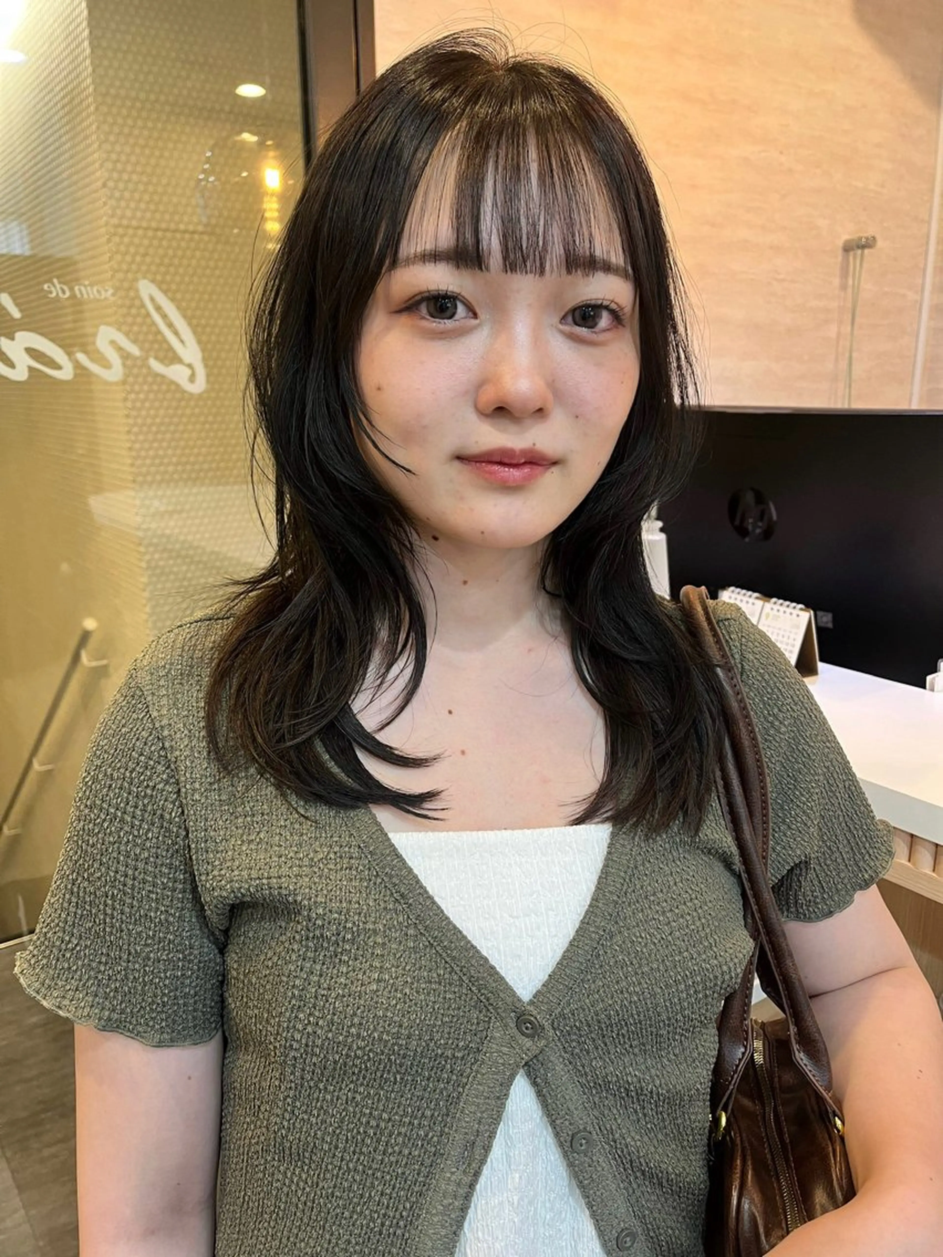 ミディアム ハッシュカット レイヤー/暖色/ 髪質改善/永礼芳果のヘアスタイル