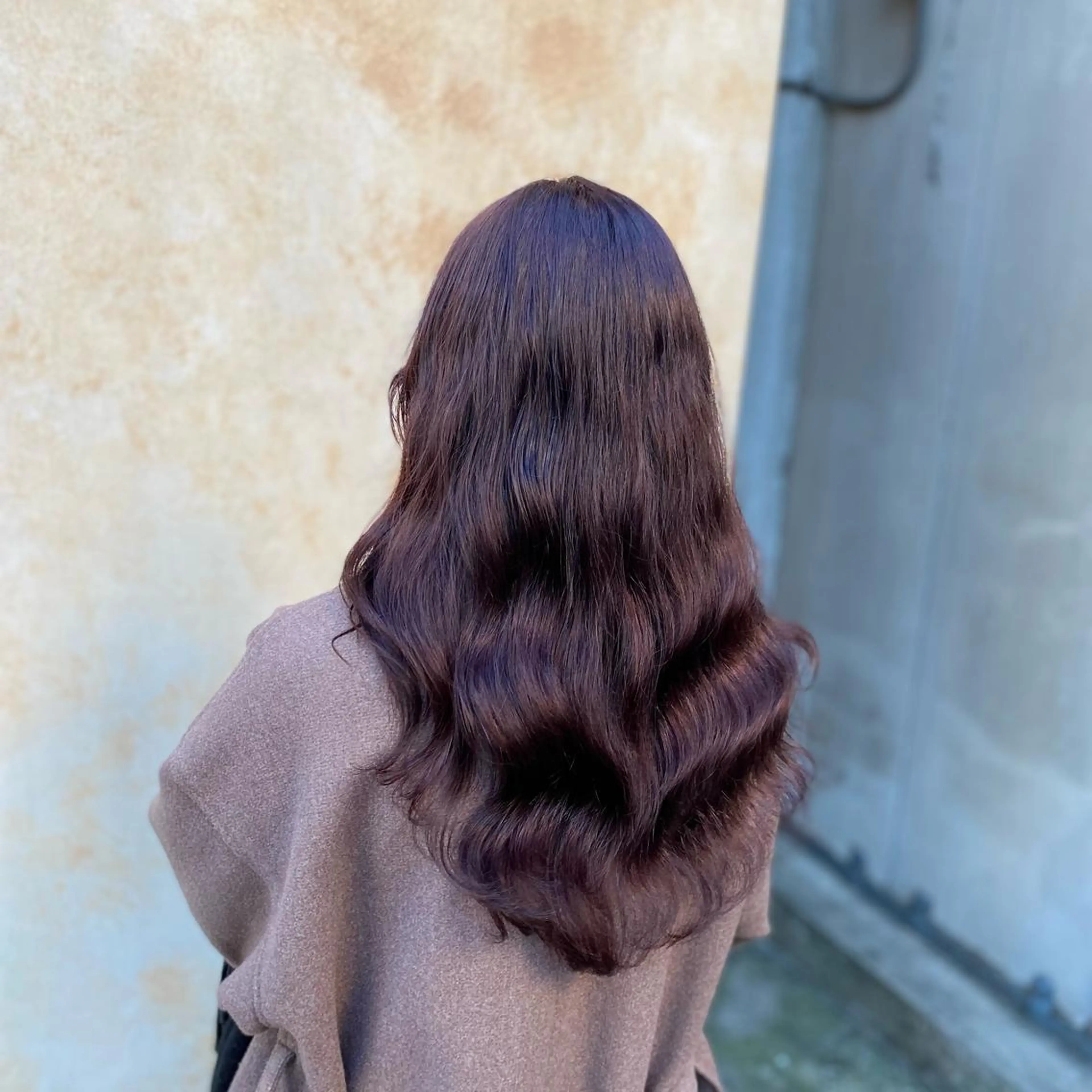 ロング カラー パーマ ブリーチ 透明感カラー ダブルカラー グレージュ ブリーチなしカラー カット パーマ ウルフ/レイヤー /パーマ　ナユタのヘアスタイル