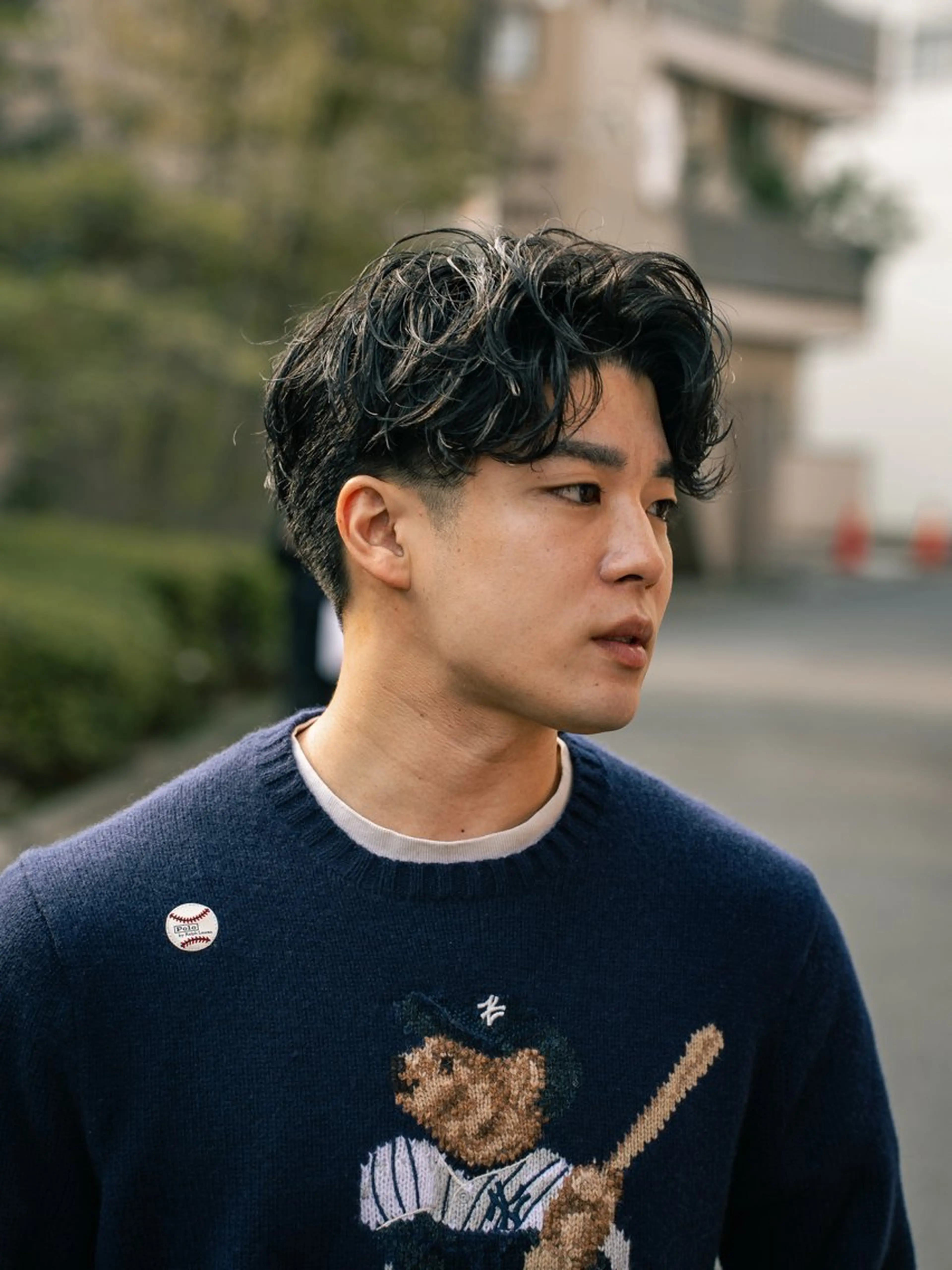 パーマ メンズ センターパート メンズパーマ ニュアンスパーマ カット パーマ メンズ🔥 颯太のヘアスタイル