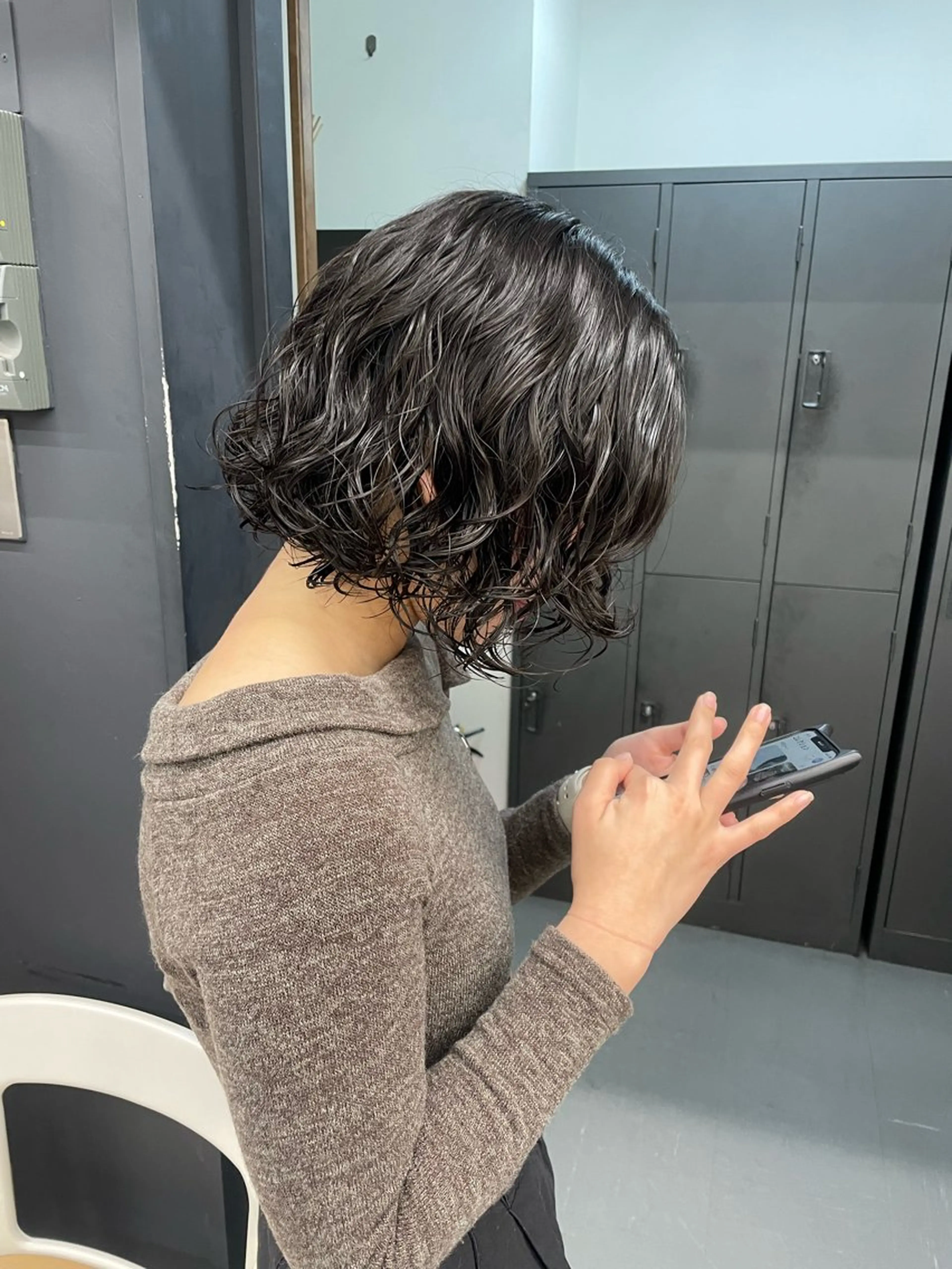 ショート パーマ パーマ カットモデル/ ハイトーン/ゆうあのヘアスタイル