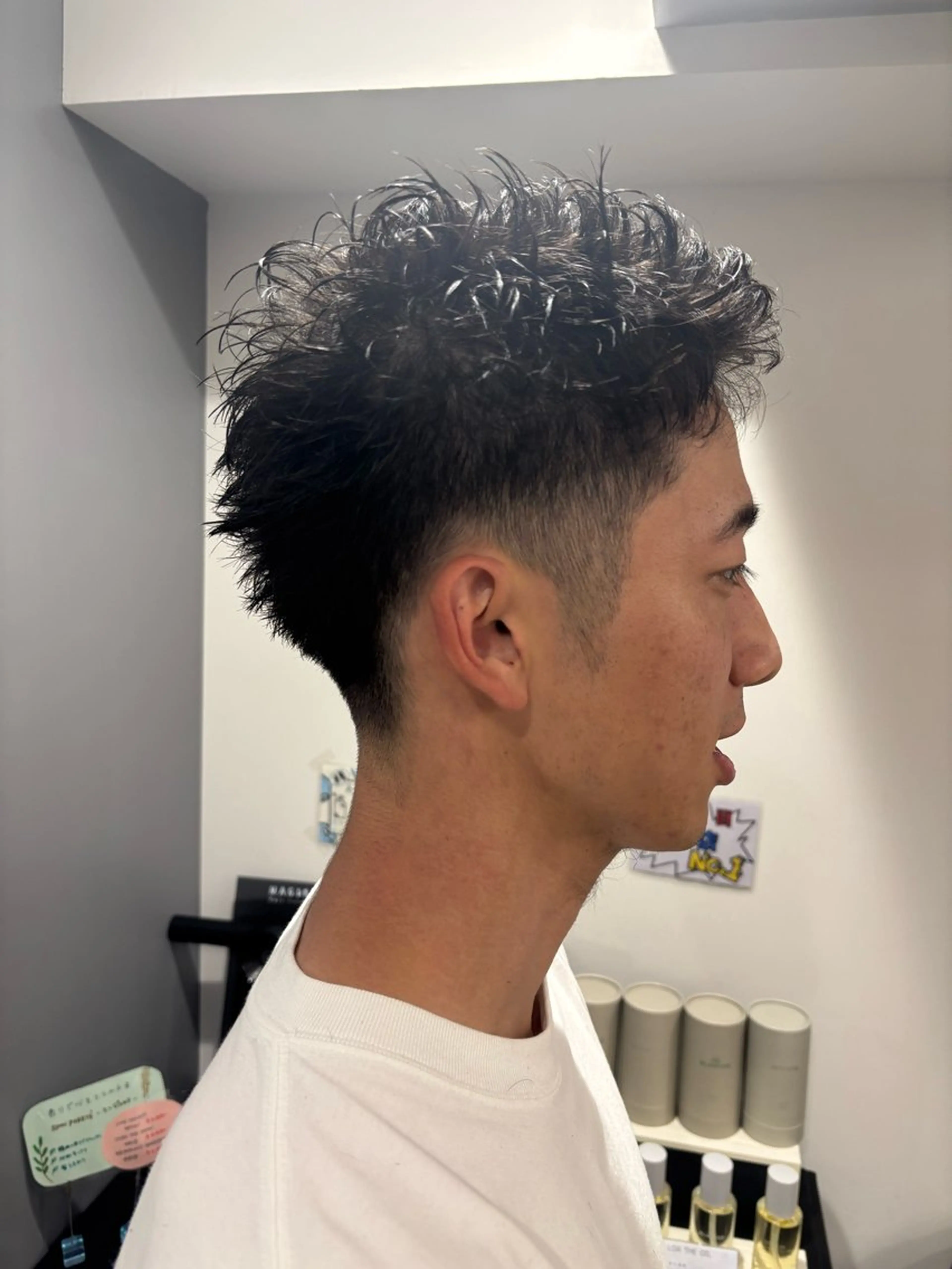 メンズ カット りんと/メンズ特化/ フェード×パーマのヘアスタイル