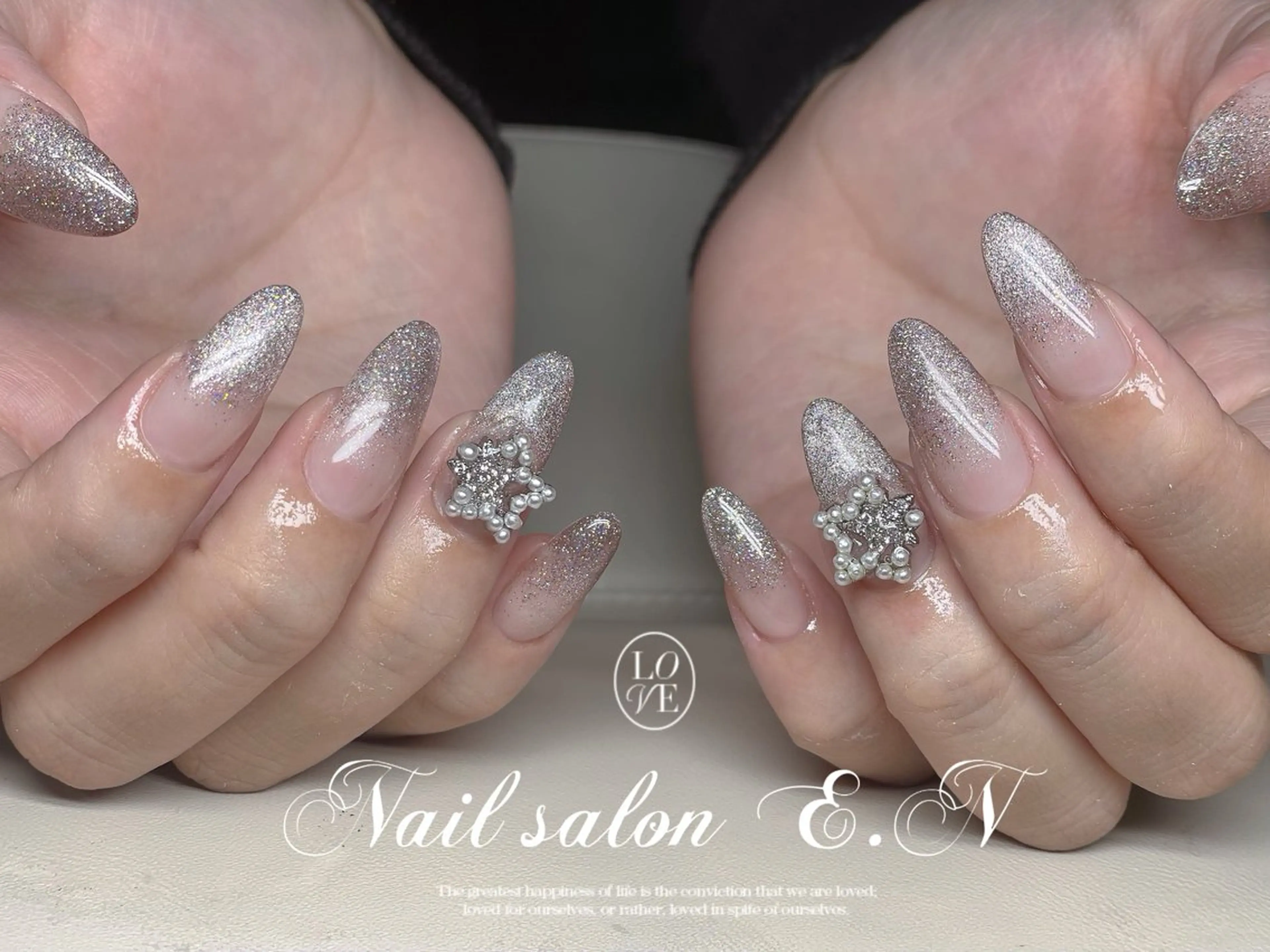 ネイル ハンドネイル E.N🦋 長さ出し/持ち込みのネイルデザイン