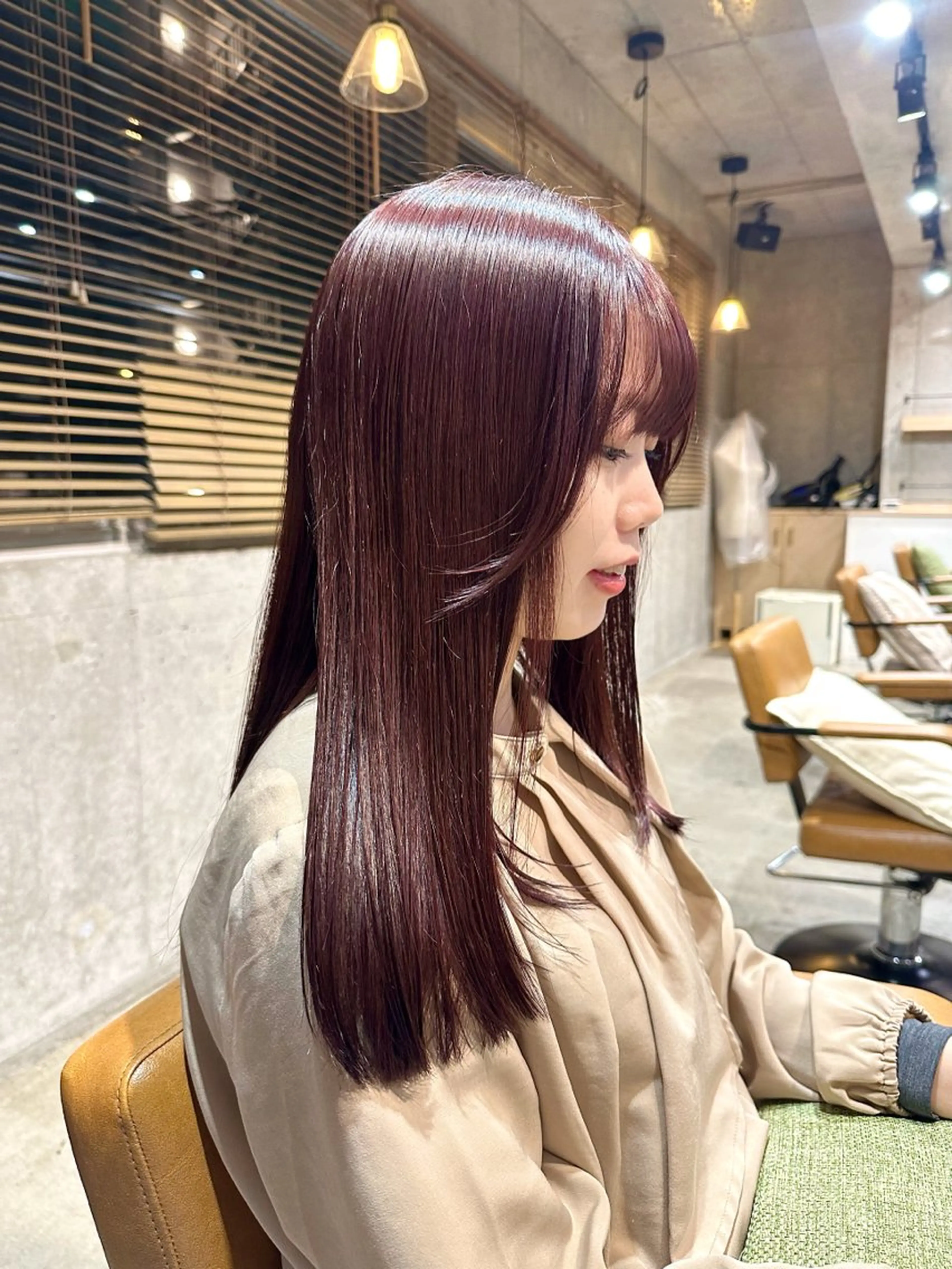 ロング カラー ピンクカラー 韓国レイヤー・ボブ/ 暖色⭐️優香⭐️のヘアスタイル