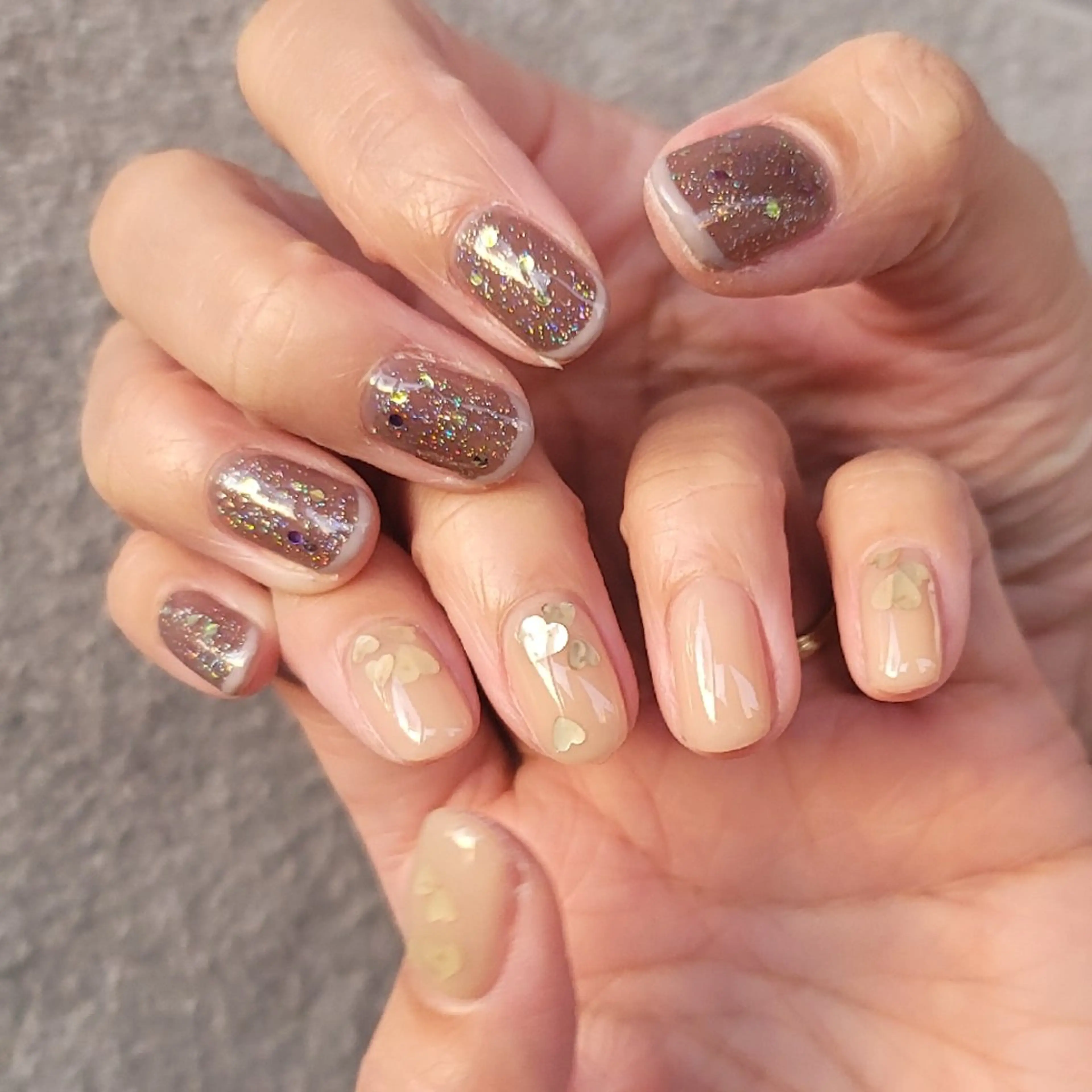 ネイル フラッシュネイル フレンチネイル ハート ハンドネイル 🌲🌳🚪iiit o🌲🌳🌲のネイルデザイン