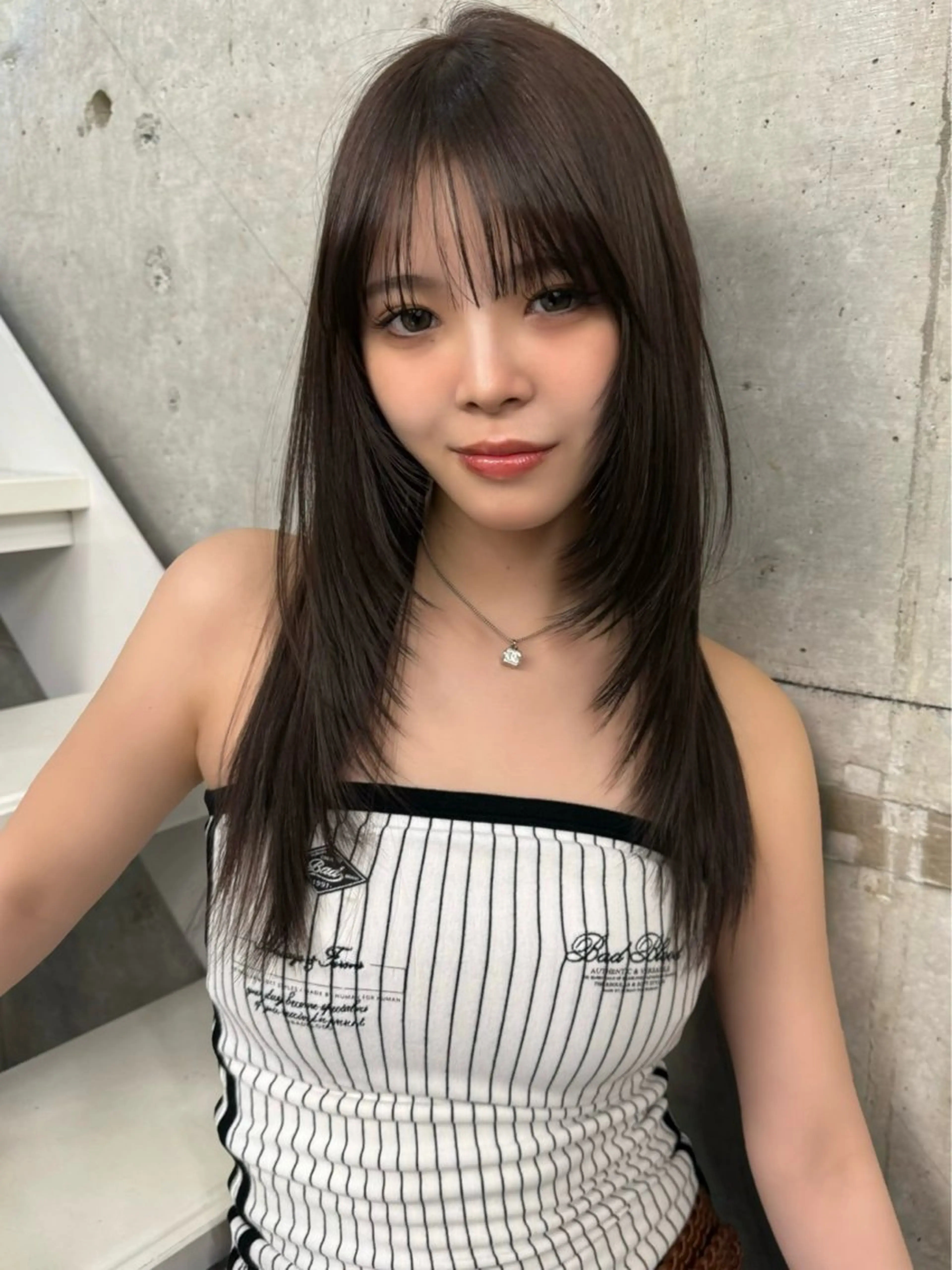 ロング 韓国風ヘア レイヤーカット ロング 似合わせカット SIGN shibuya所属・小川 陽菜のヘアスタイル