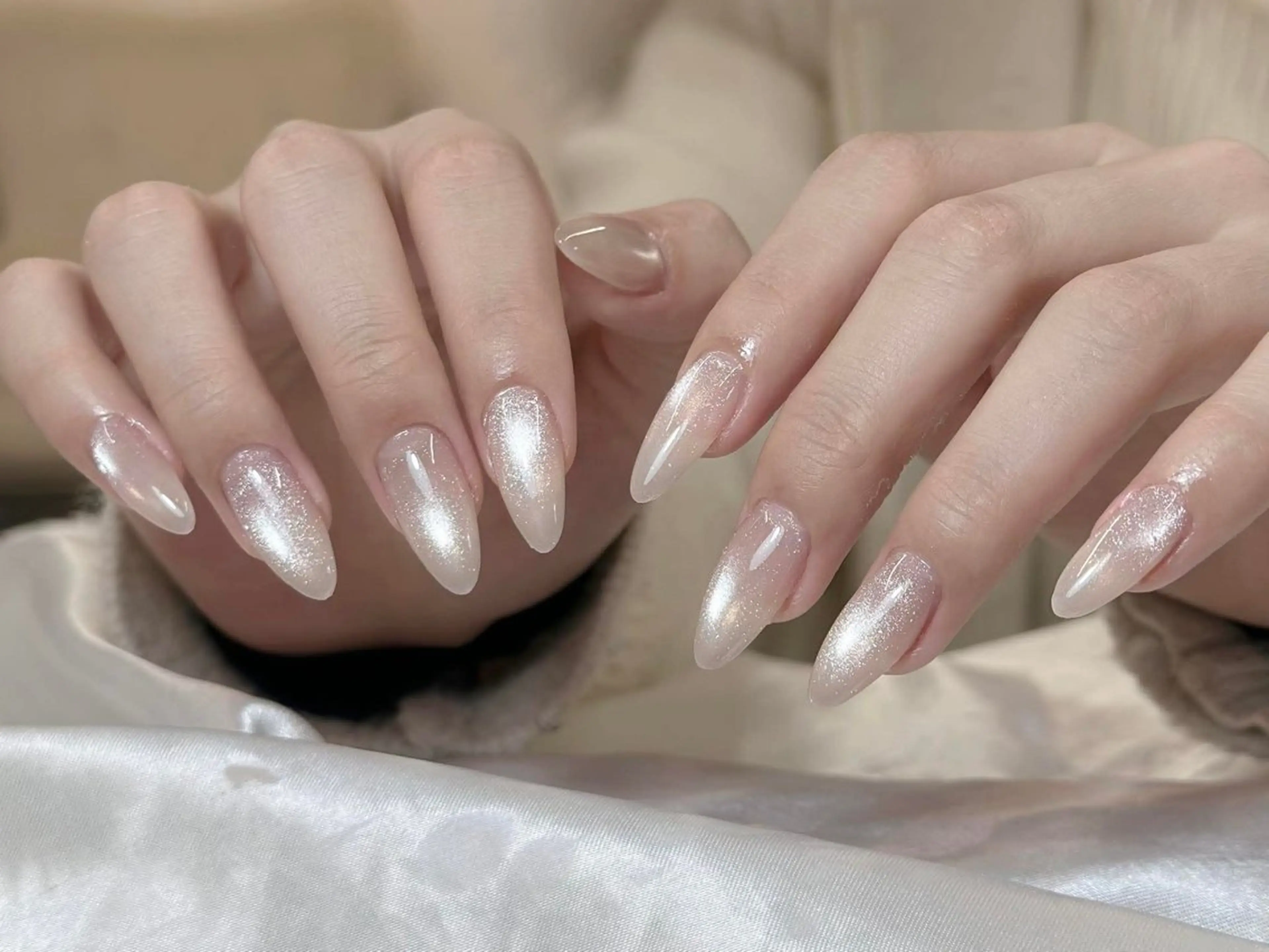 ネイル チークネイル フレンチネイル グラデーション マグネットネイル ミラーネイル ハンドネイル VP nail 新大久保所属・sorako nailのネイルデザイン